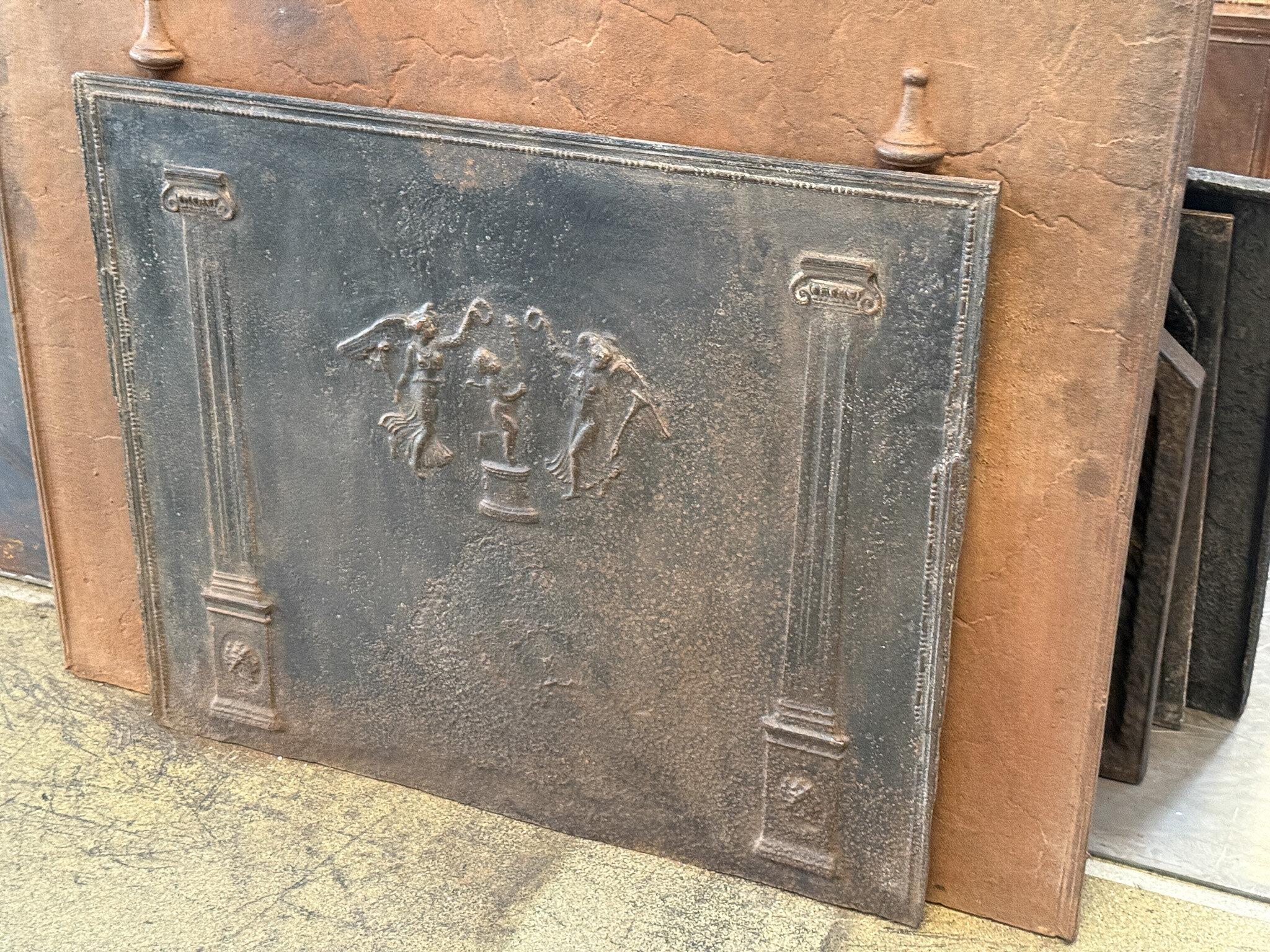 Cast French 'Neoclassical' Fireback / Backsplash, Early 19th Century For Sale