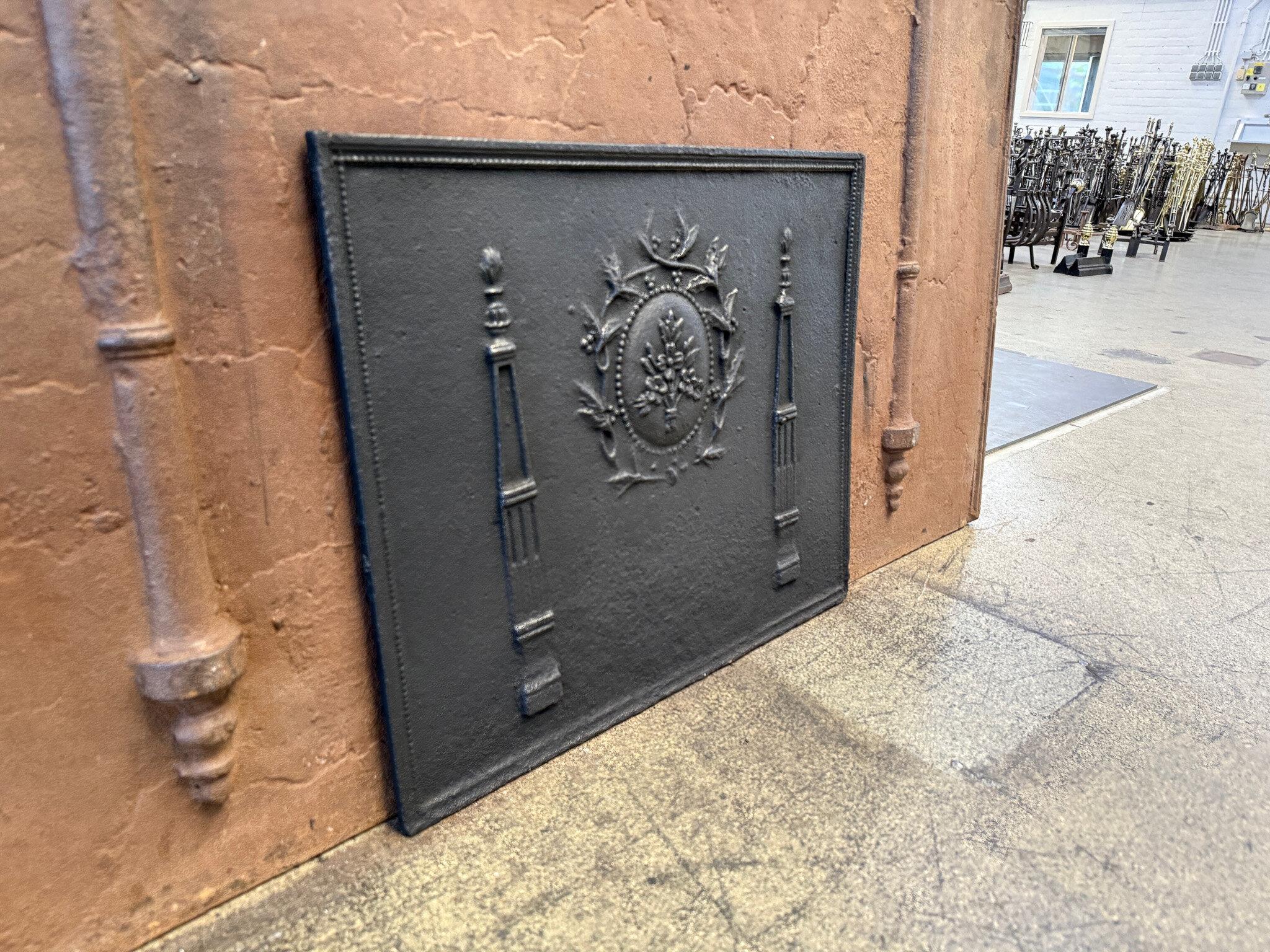 French Neoclassical Fireback / Backsplash, Early 19th Century Period For Sale 8