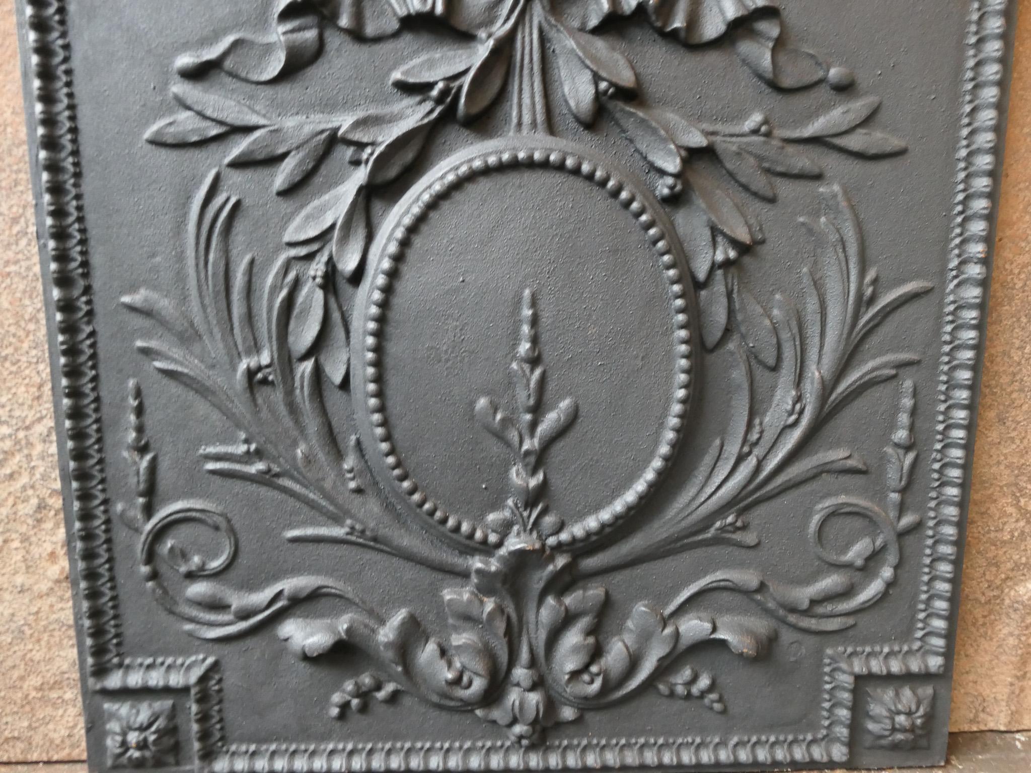 20th Century French Neoclassical Fireback