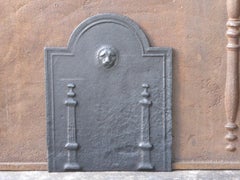 French Neoclassical Fireback with 'Pillars of Freedom', 19th Century