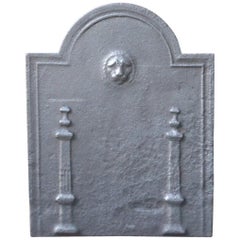 French Neoclassical Fireback with 'Pillars of Freedom', 19th Century
