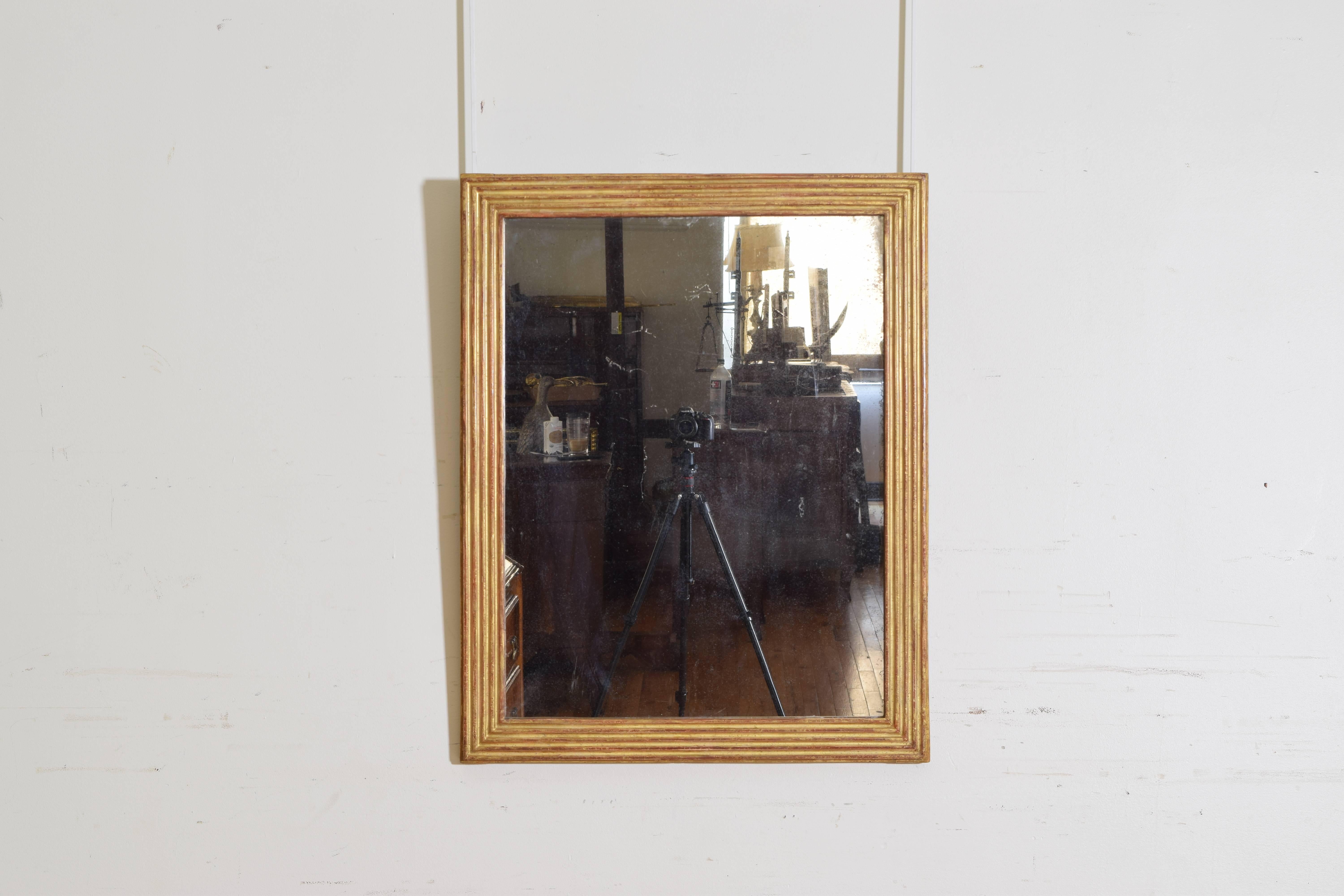 Dealers in Europe call these LXVI mirrors but I tend to date them later into the 19th century, circa 1820-1830, having fluted moldings and retaining original mirror plate.
