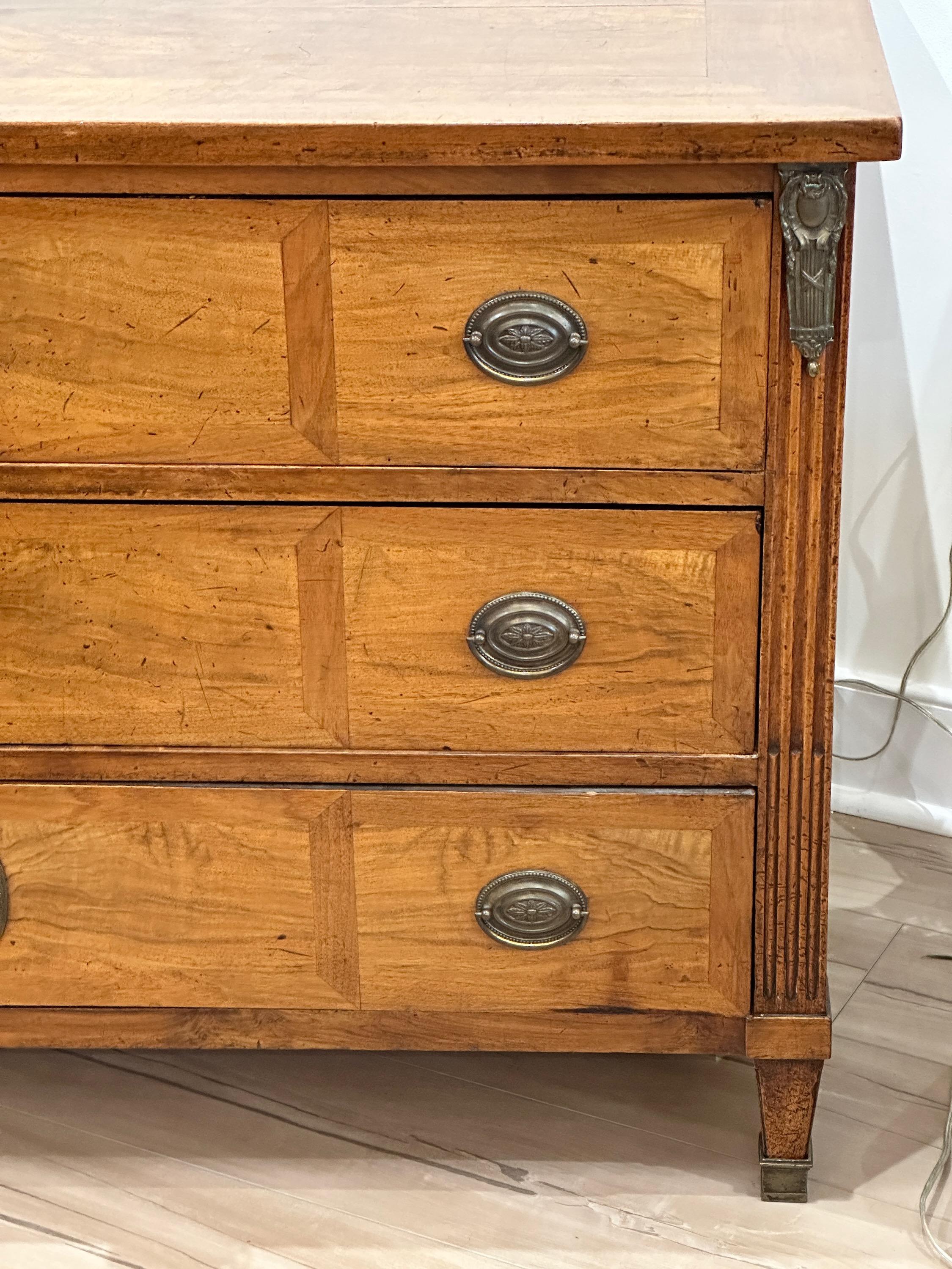 Hand-Crafted French Neoclassical Fruitwood Commode