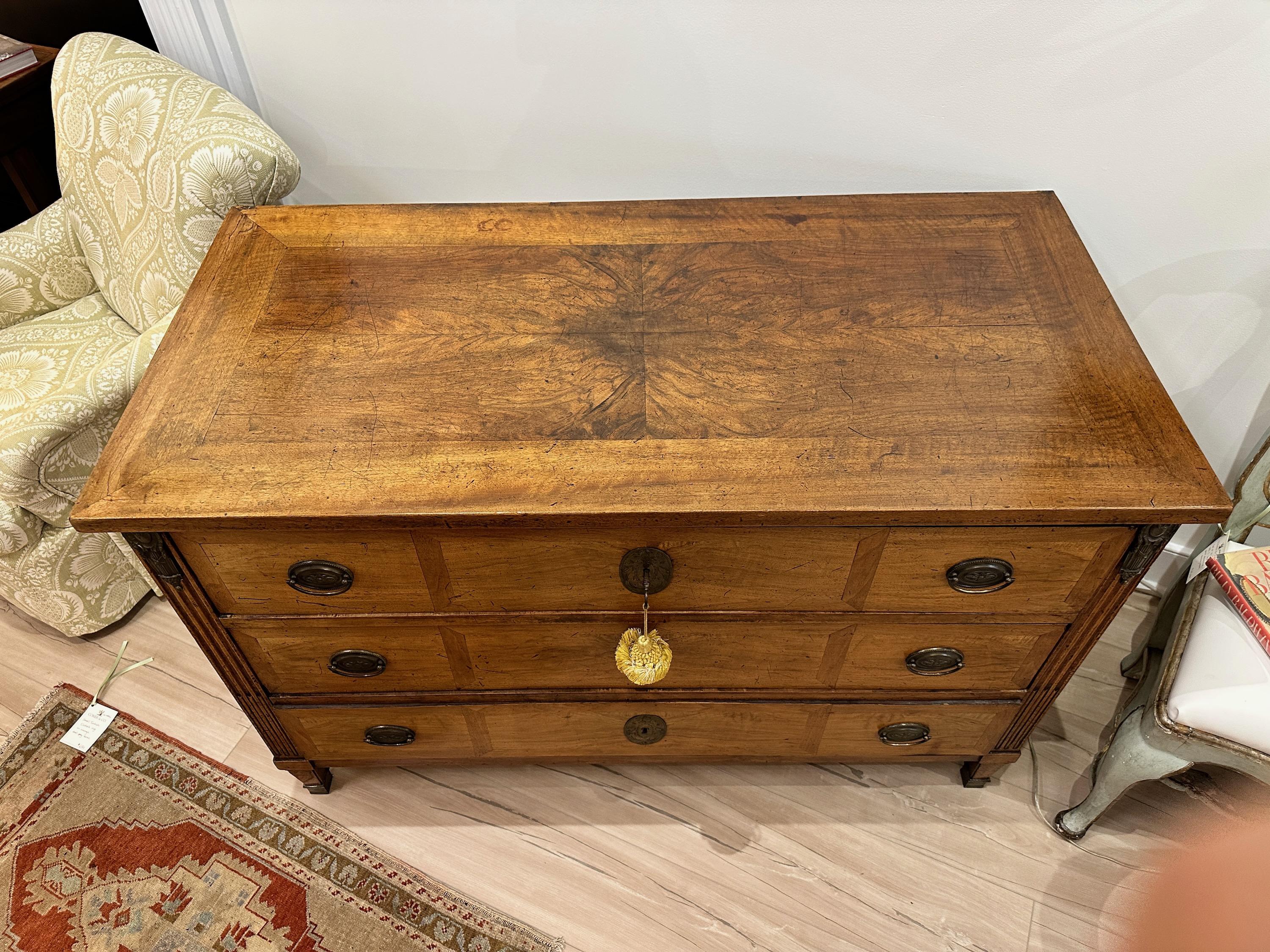 19th Century French Neoclassical Fruitwood Commode
