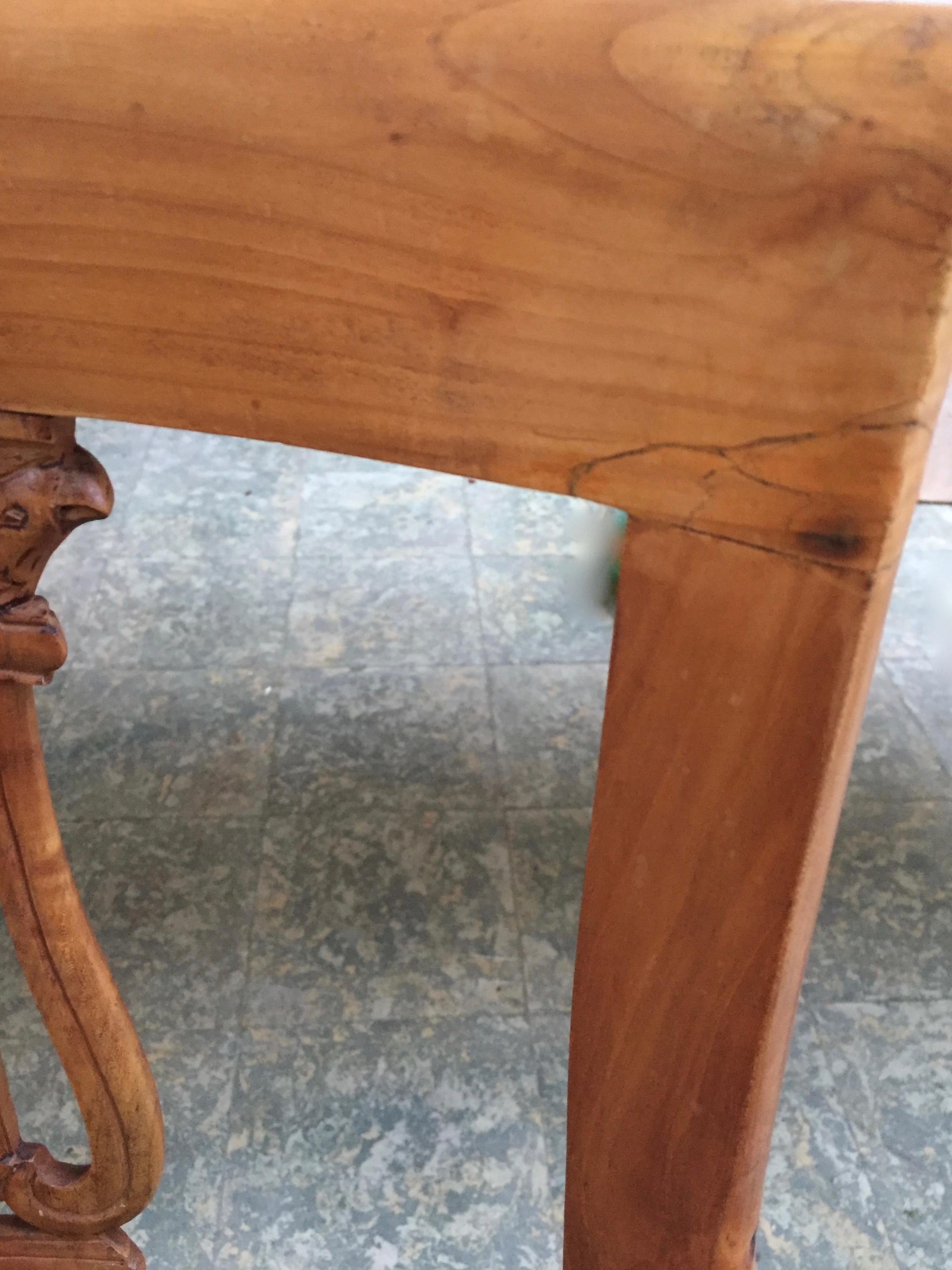 French Neoclassical Fruitwood Lyre Back Chairs with Falcon Heads For Sale 4