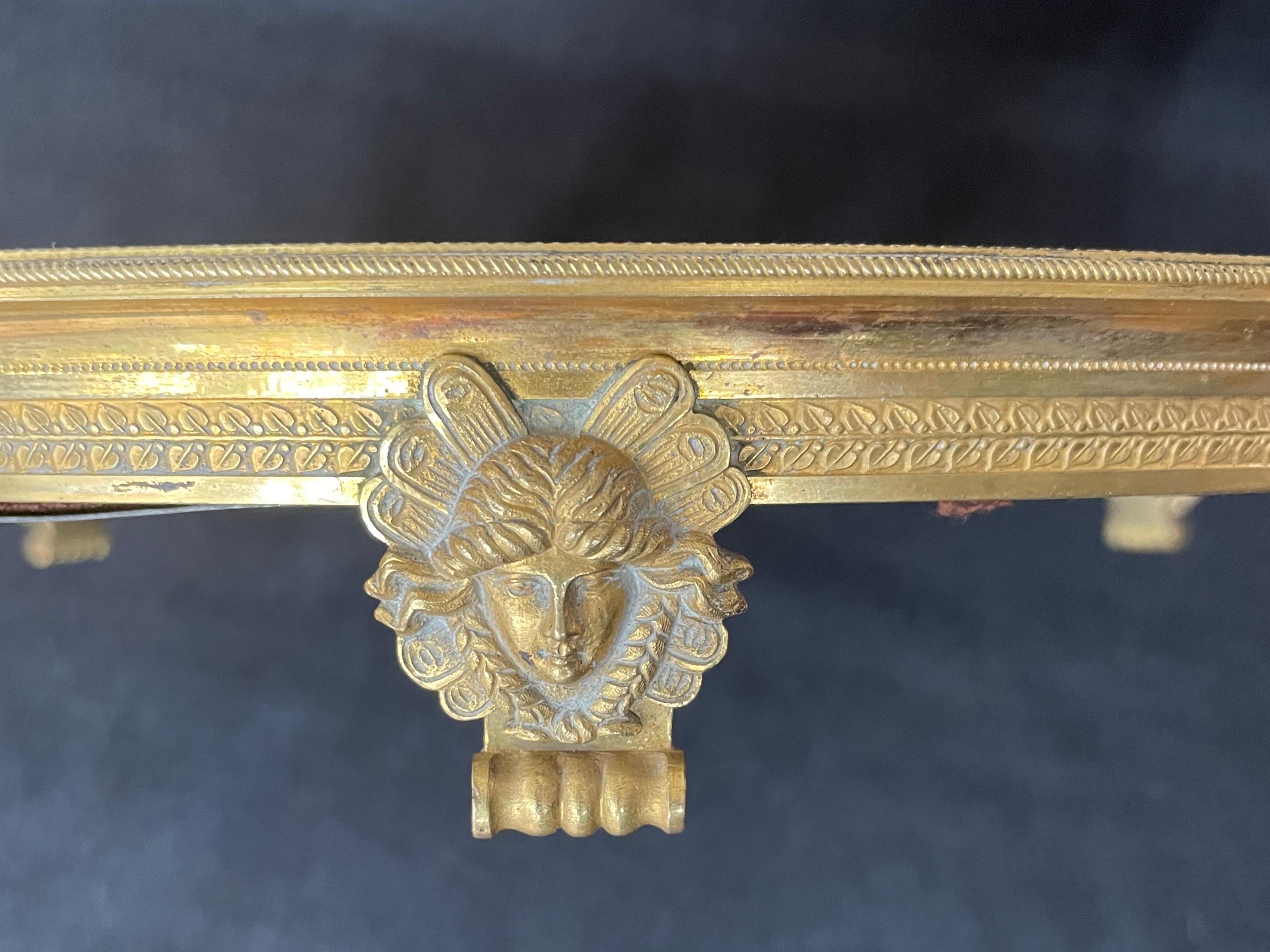 French Neoclassical Gilt Ormolu Mirrored Centerpiece For Sale 1