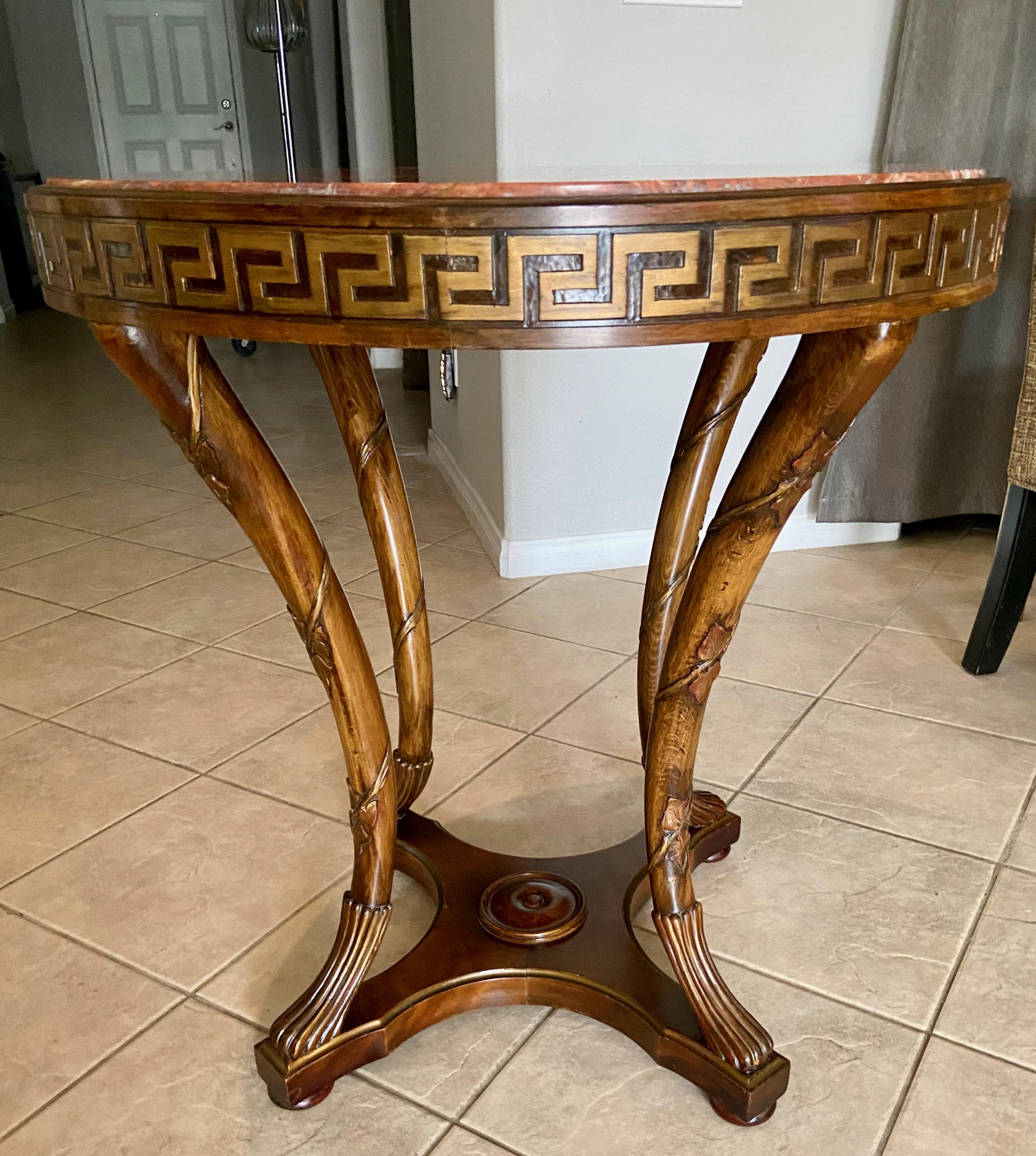French Neoclassical Greek Key Gueridon Side Table For Sale 6