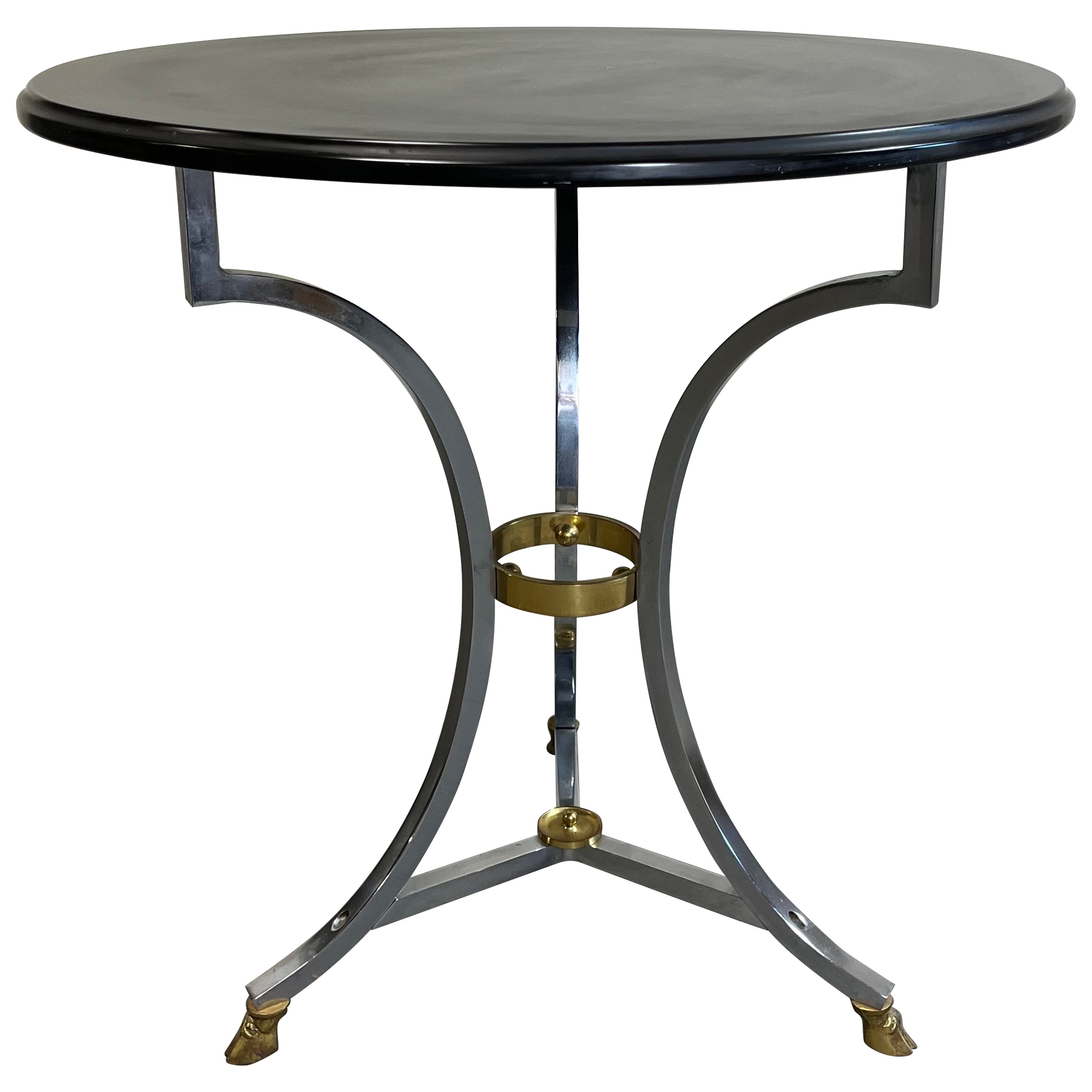 French Neoclassical Gueridon Table Marble Top Mason Jansen Style
