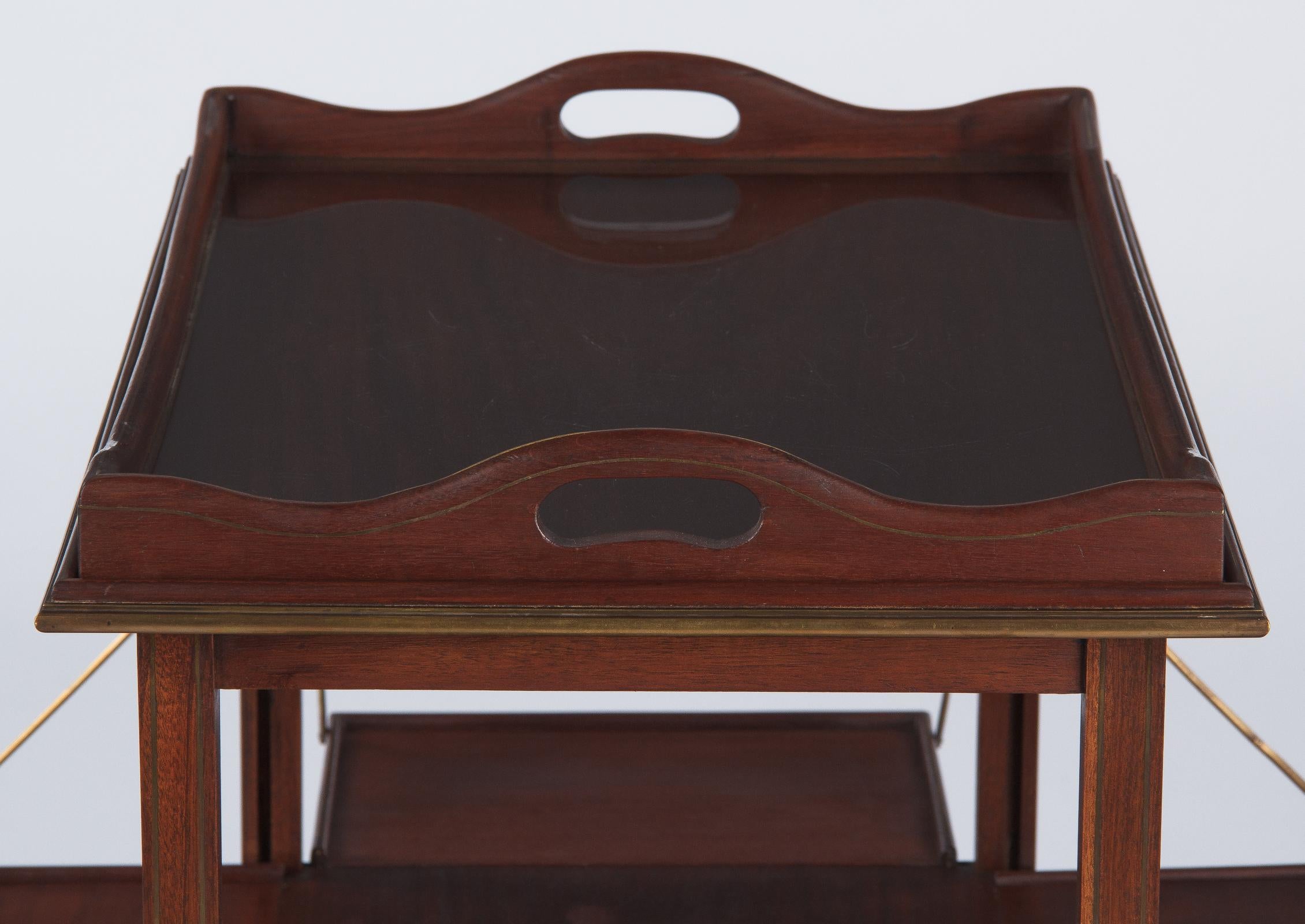 French Neoclassical Mahogany and Rosewood Serving Table, 1920s 8