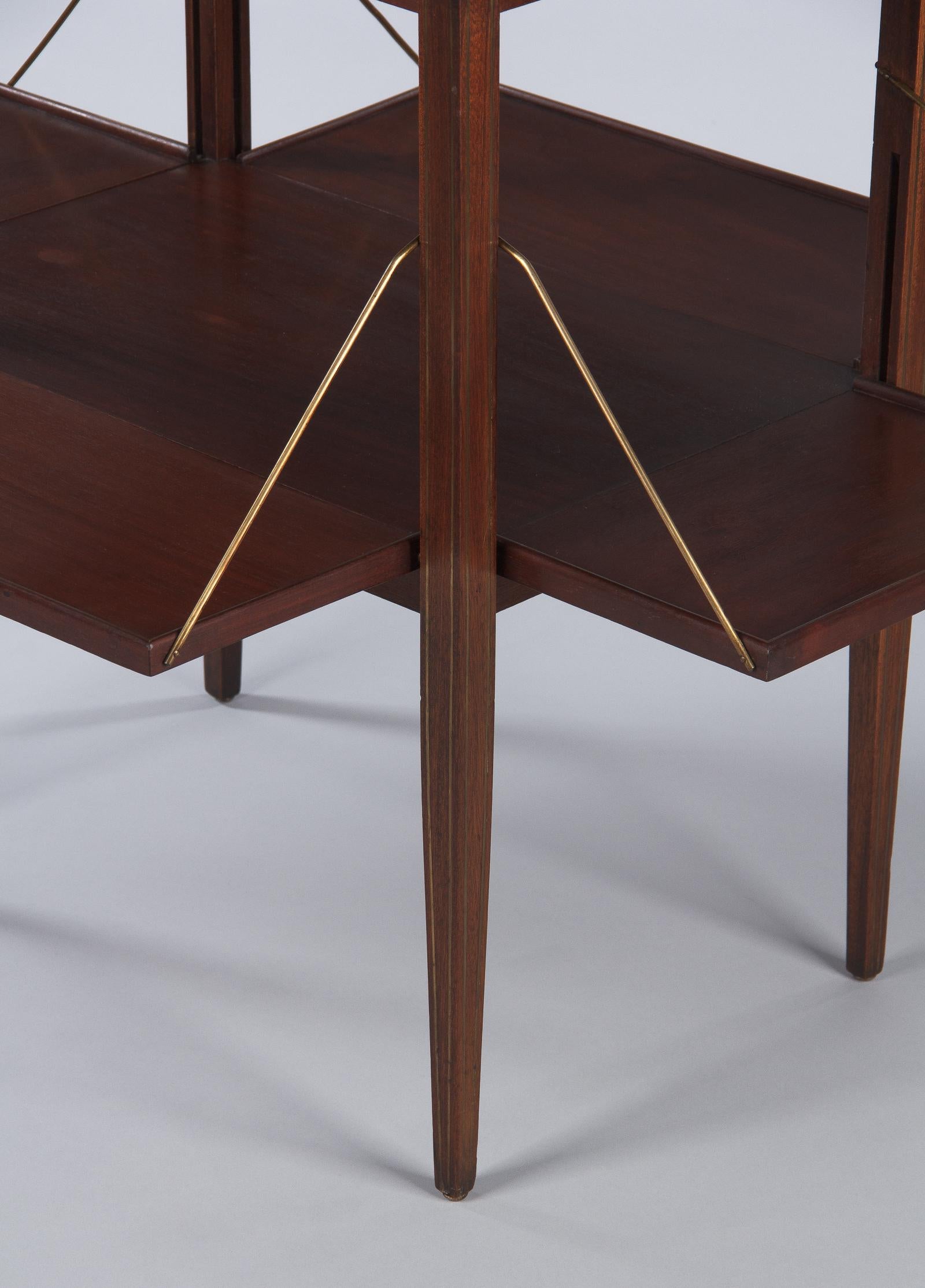 French Neoclassical Mahogany and Rosewood Serving Table, 1920s 9
