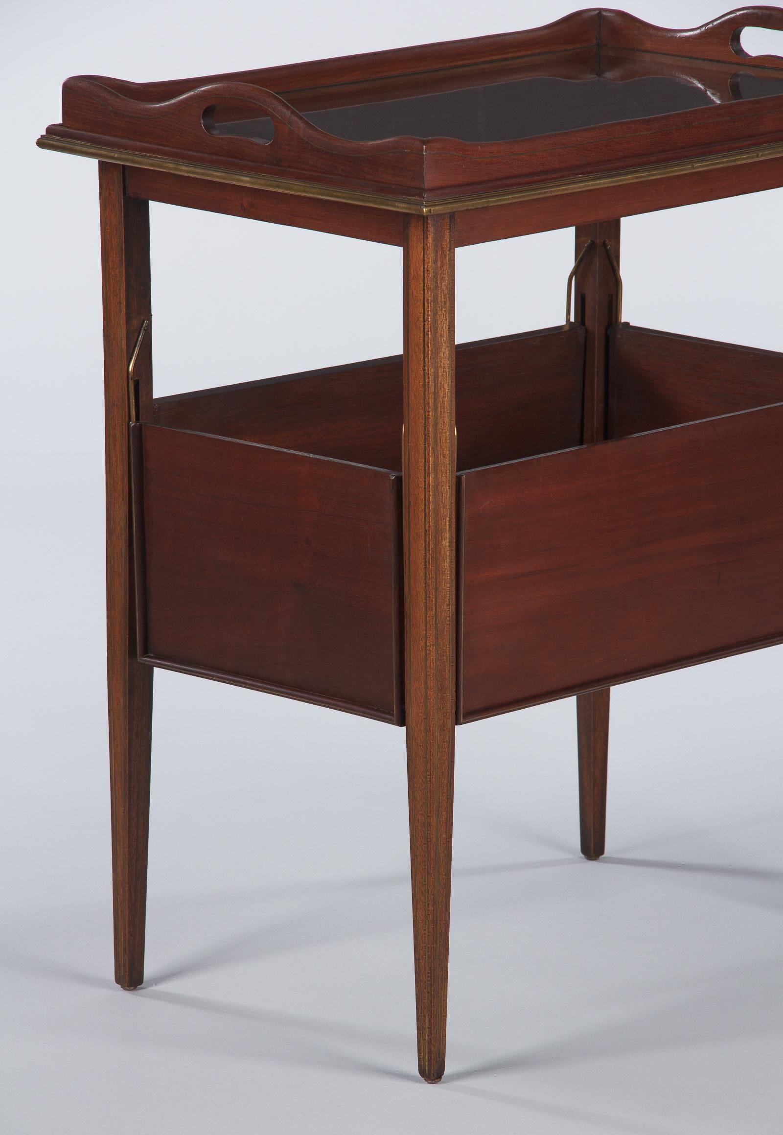 French Neoclassical Mahogany and Rosewood Serving Table, 1920s 4