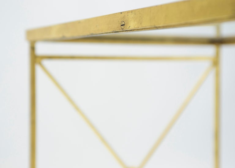 French Neoclassical Maison Jansen Gilded Iron Bar Cart, 1960s For Sale 10