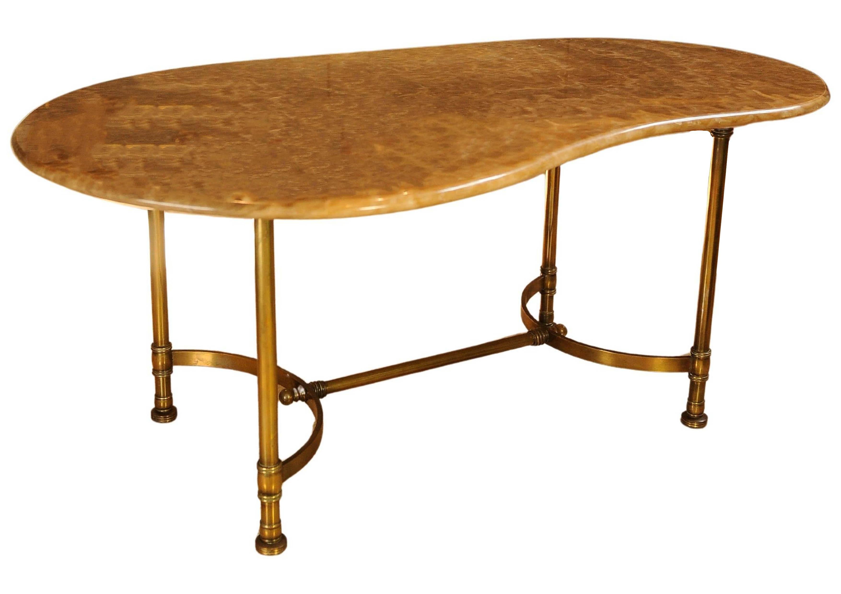 Cocktail Tables en marbre et laiton de la Maison Ramsay, de style néoclassique français en vente 5