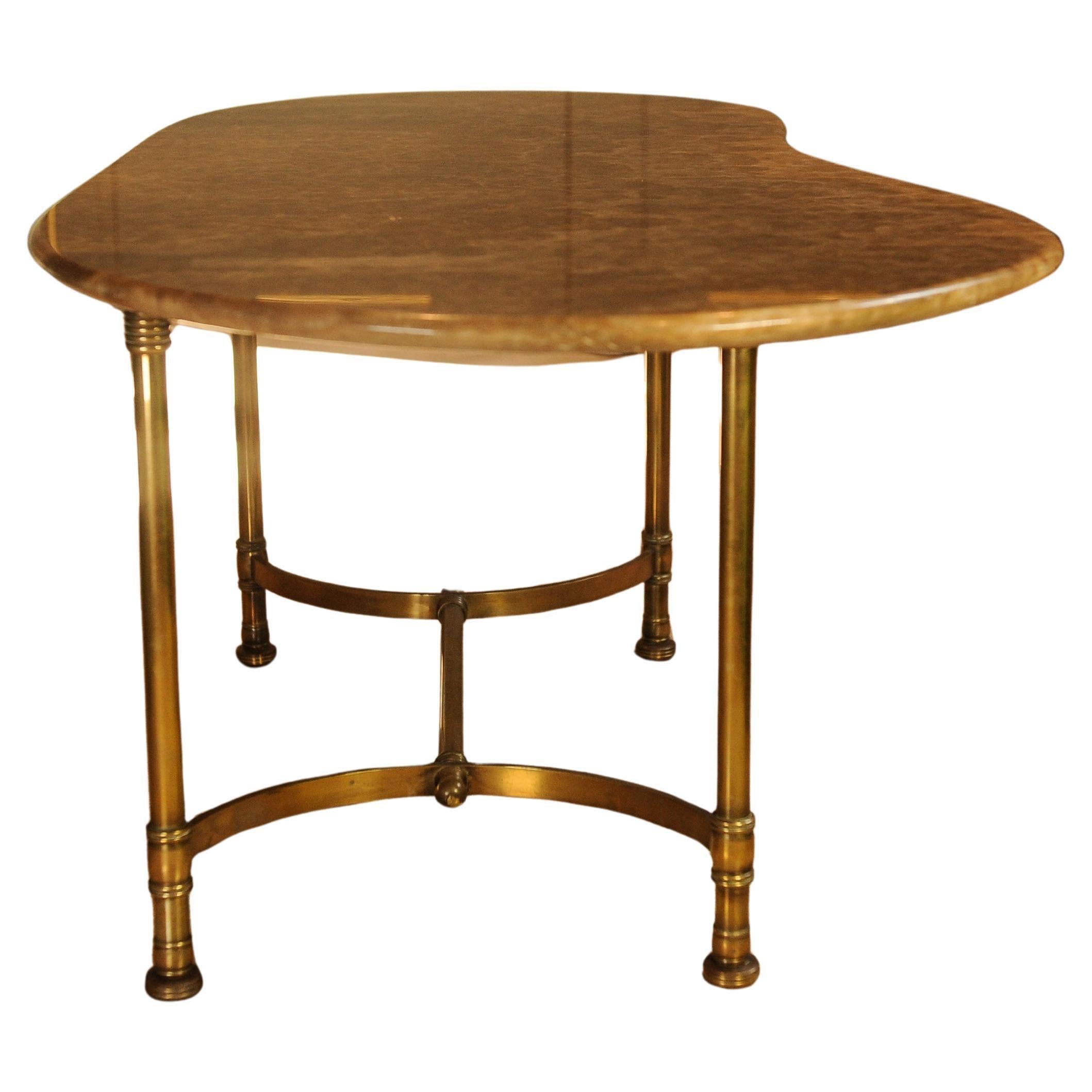 20ième siècle Cocktail Tables en marbre et laiton de la Maison Ramsay, de style néoclassique français en vente