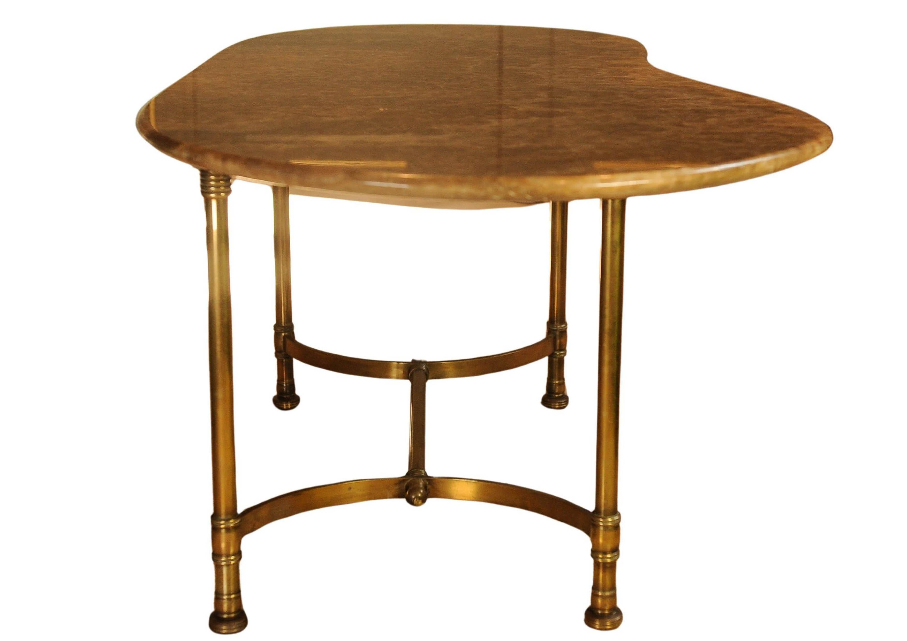 Cocktail Tables en marbre et laiton de la Maison Ramsay, de style néoclassique français en vente 2