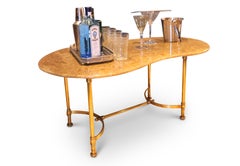 Cocktail Tables en marbre et laiton de la Maison Ramsay, de style néoclassique français