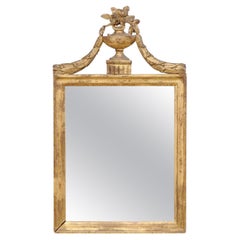 French Neoclassical Mirror w/Urn Carved Crest, Turn of the 18th/19th C Antique French Neoclassical Mirror w/Urn Carved Crest, Turn of the 18th/19th C