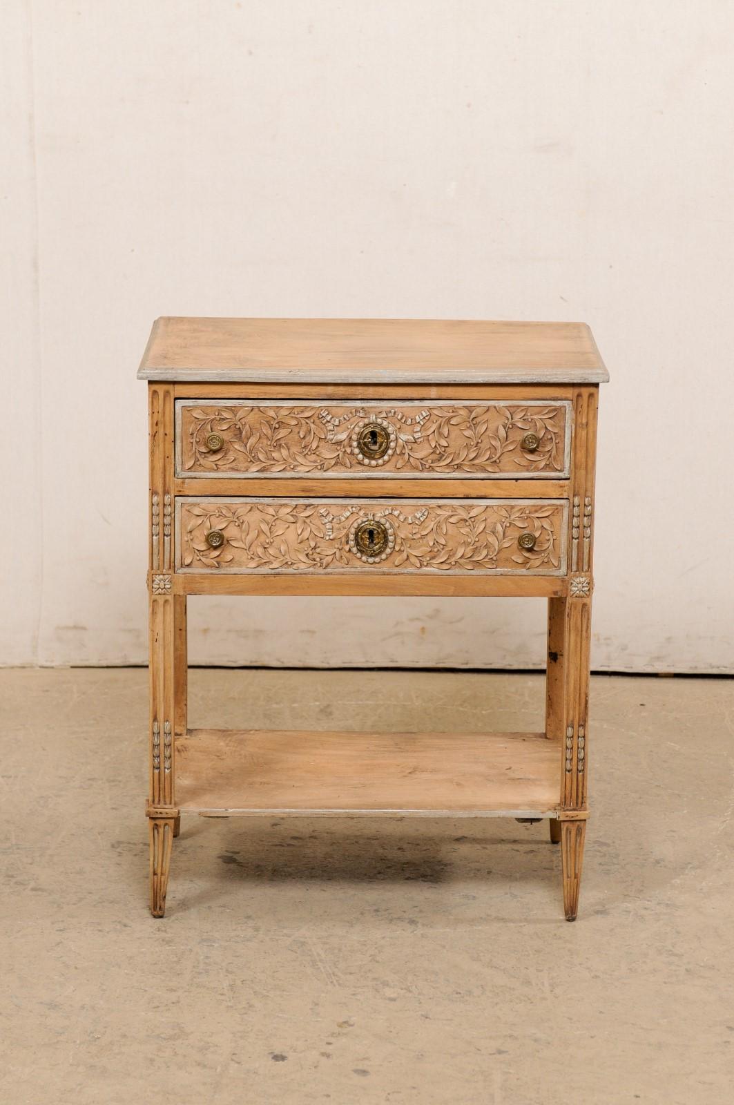 French Neoclassical Nicely-Carved Side Chest w/Lower Shelf, 19th C. 7