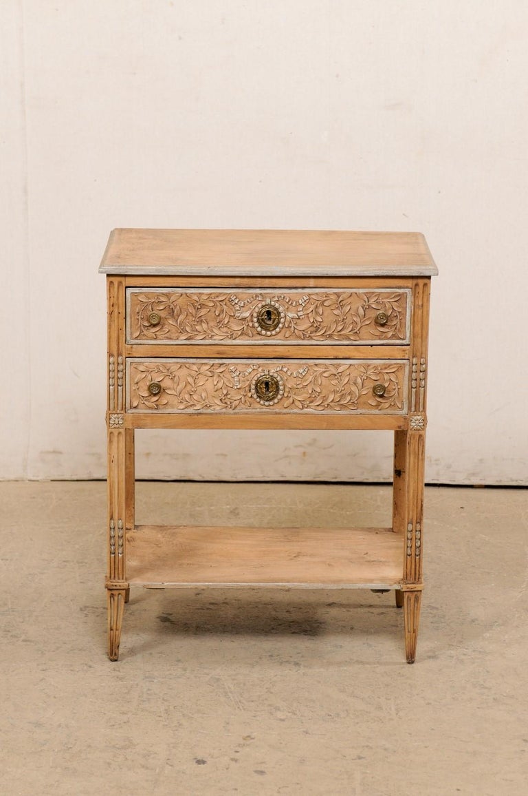 French Neoclassical Nicely-Carved Side Chest w/Lower Shelf, 19th C. For Sale 7