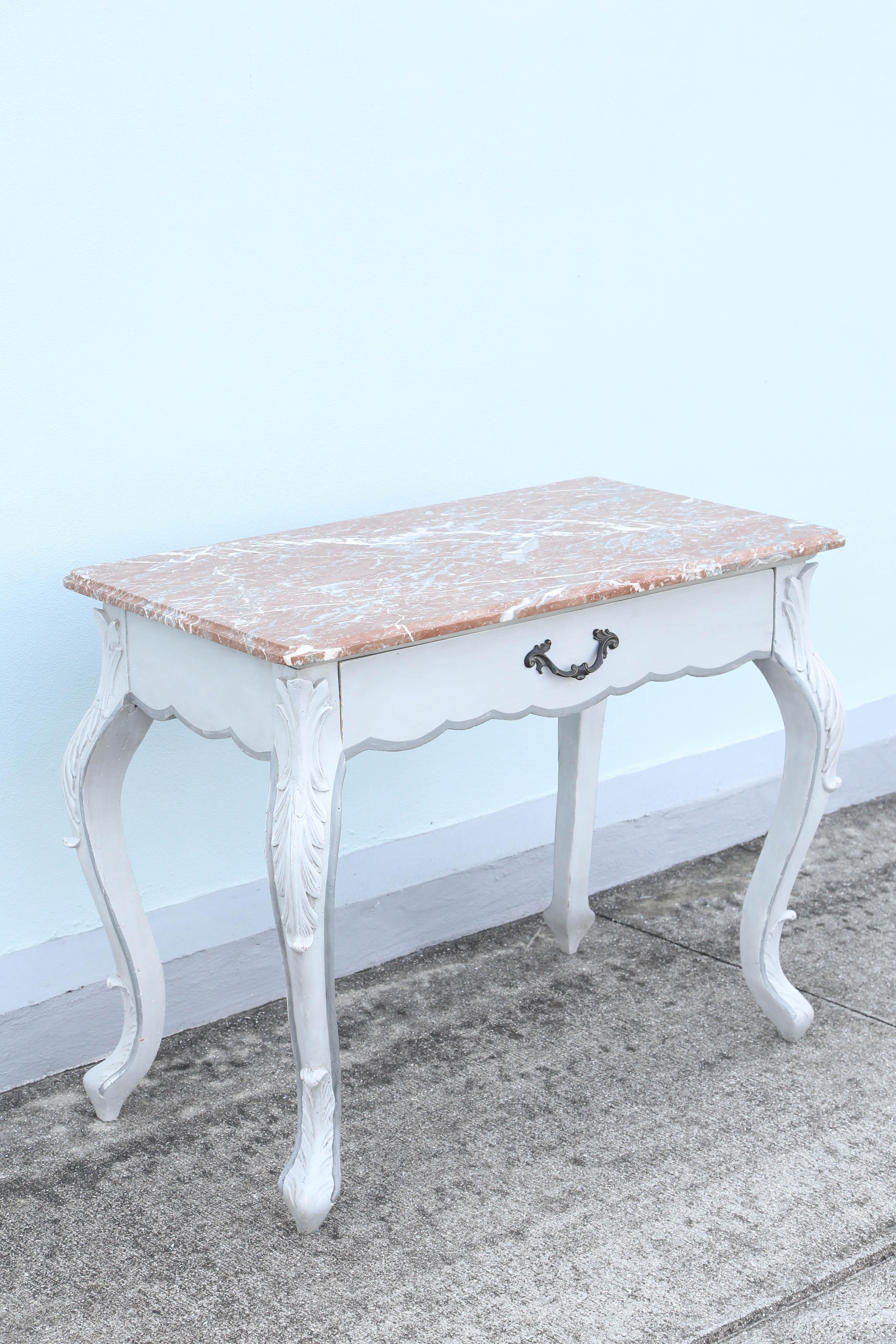 French Neoclassical Painted Writing Table In Good Condition In West Palm Beach, FL