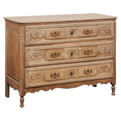 French Neoclassical period Commode w/ Bow & Swag Carved Motif