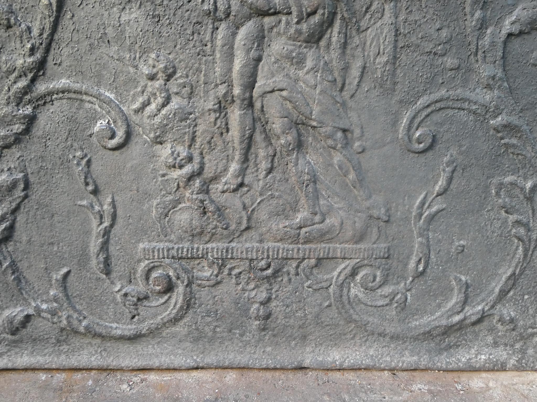 French Neoclassical Period Fireback / Backsplash, 18th-19th C. For Sale 4