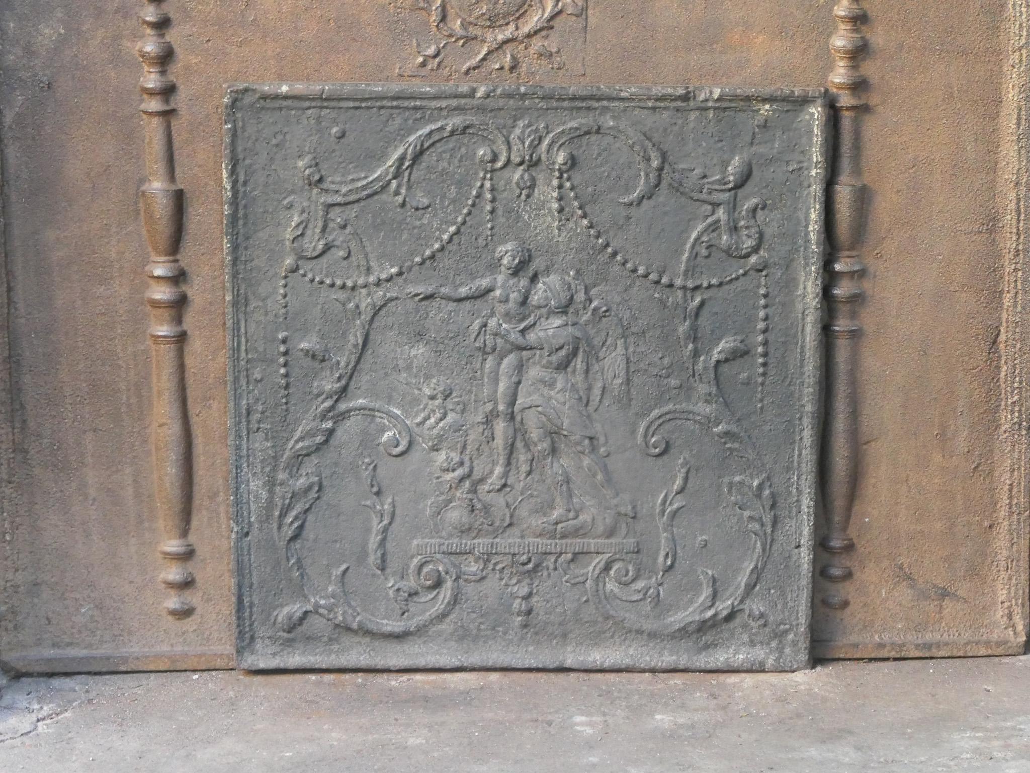 French Neoclassical Period Fireback / Backsplash, 18th-19th C. In Good Condition For Sale In Soest, NL
