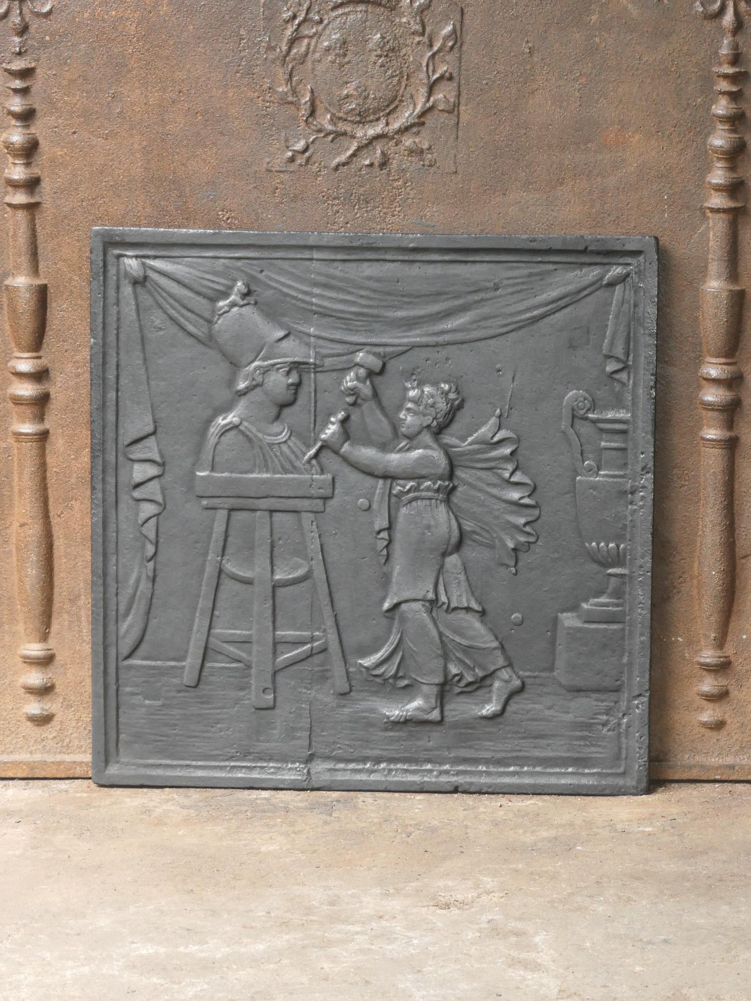 French Neoclassical Period Fireback / Backsplash, 18th-19th C. In Good Condition For Sale In Soest, NL