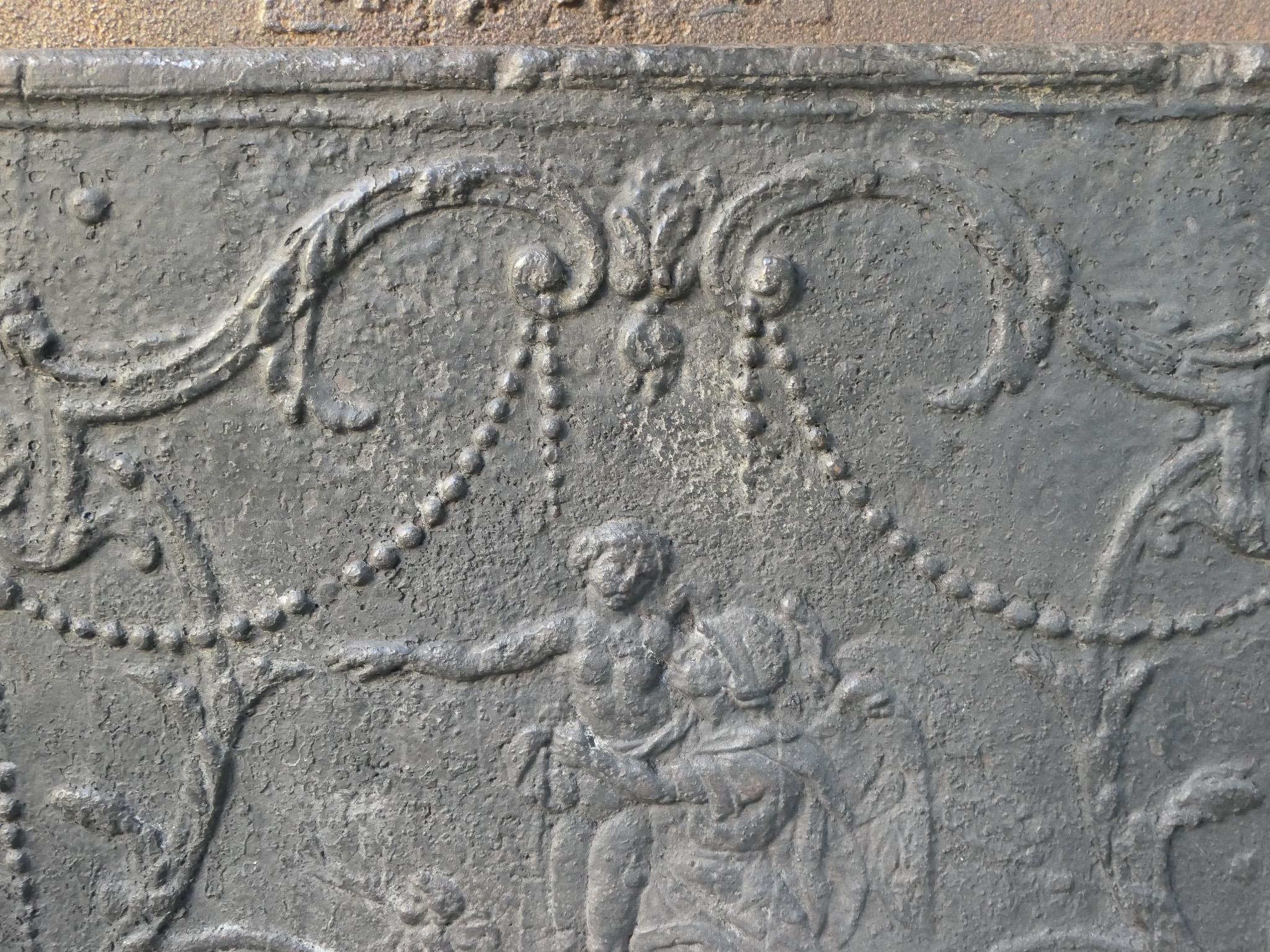 French Neoclassical Period Fireback / Backsplash, 18th-19th C. For Sale 1