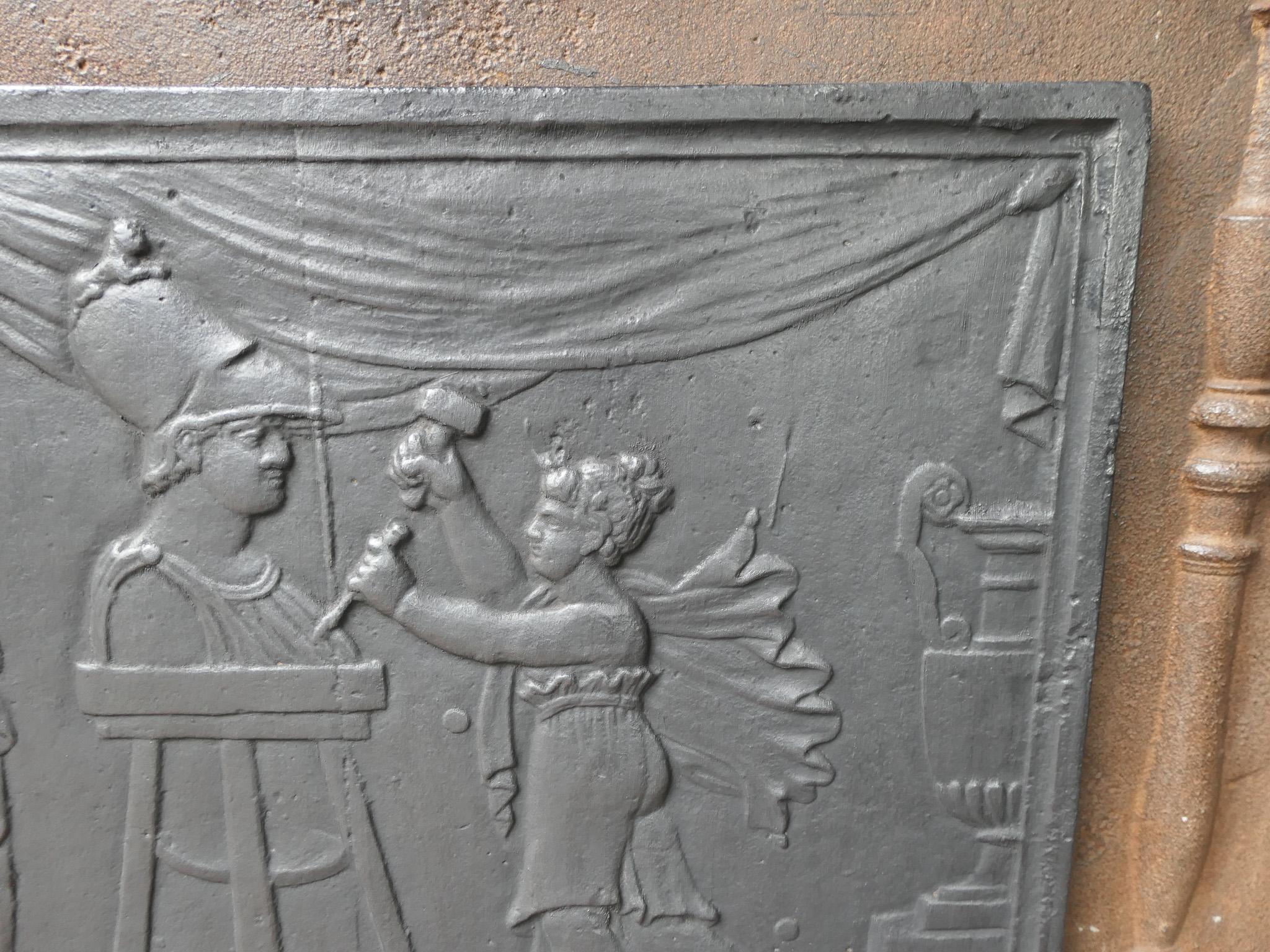 French Neoclassical Period Fireback / Backsplash, 18th-19th C. For Sale 2