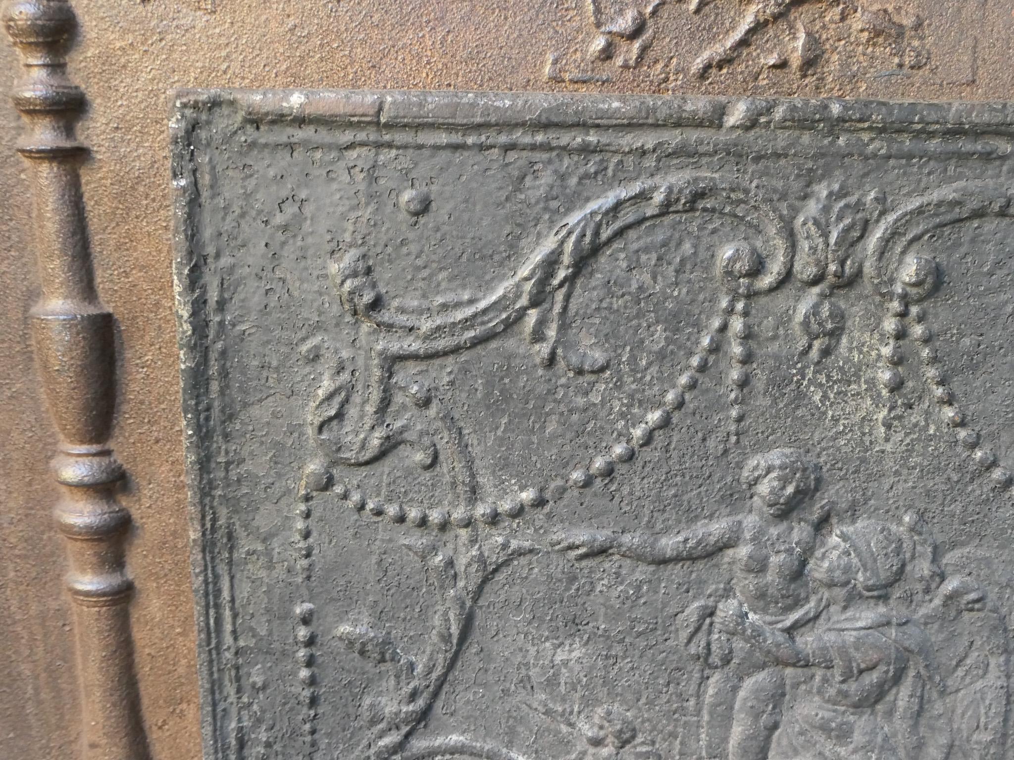 French Neoclassical Period Fireback / Backsplash, 18th-19th C. For Sale 3