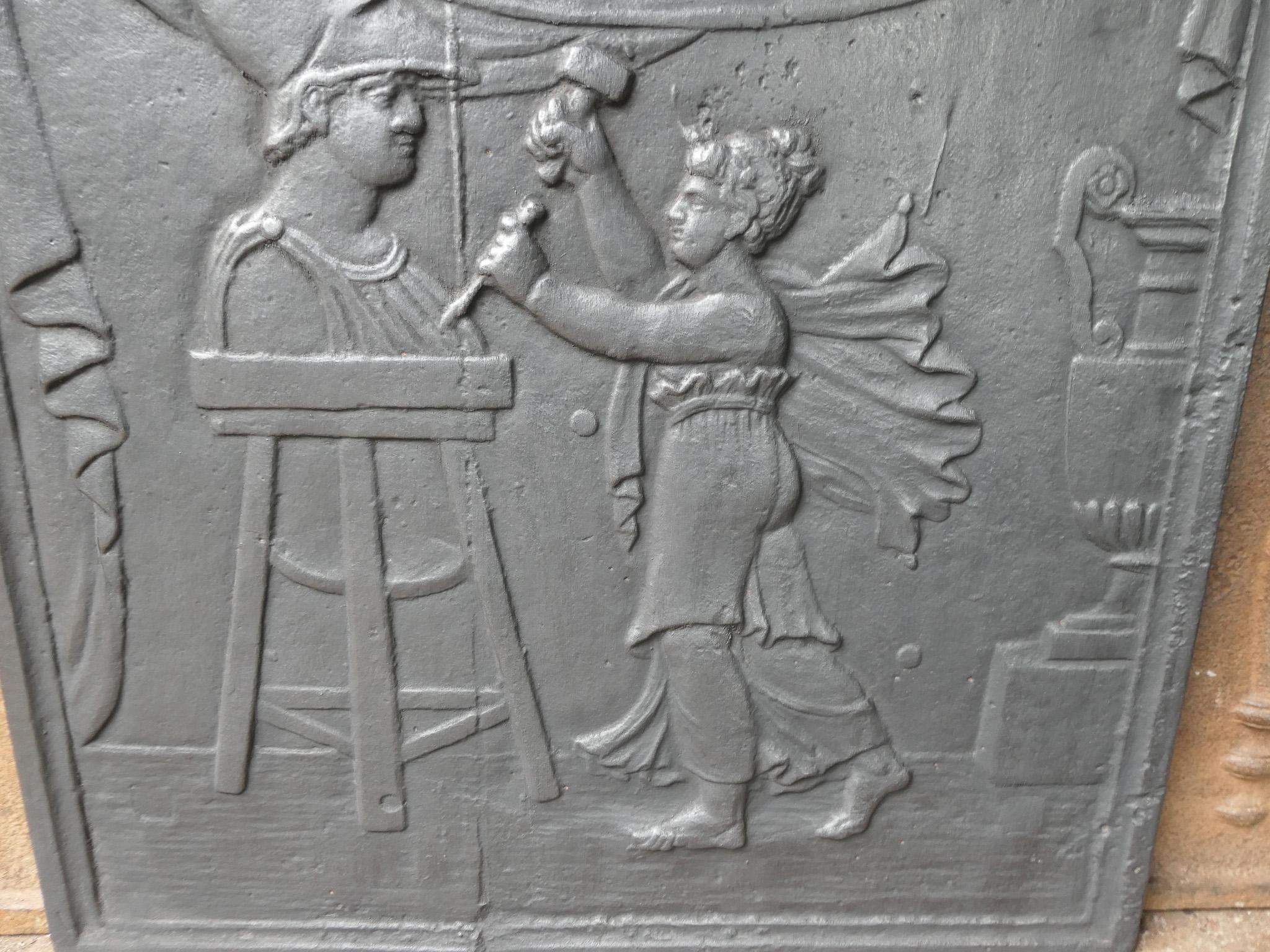 French Neoclassical Period Fireback / Backsplash, 18th-19th C. For Sale 3
