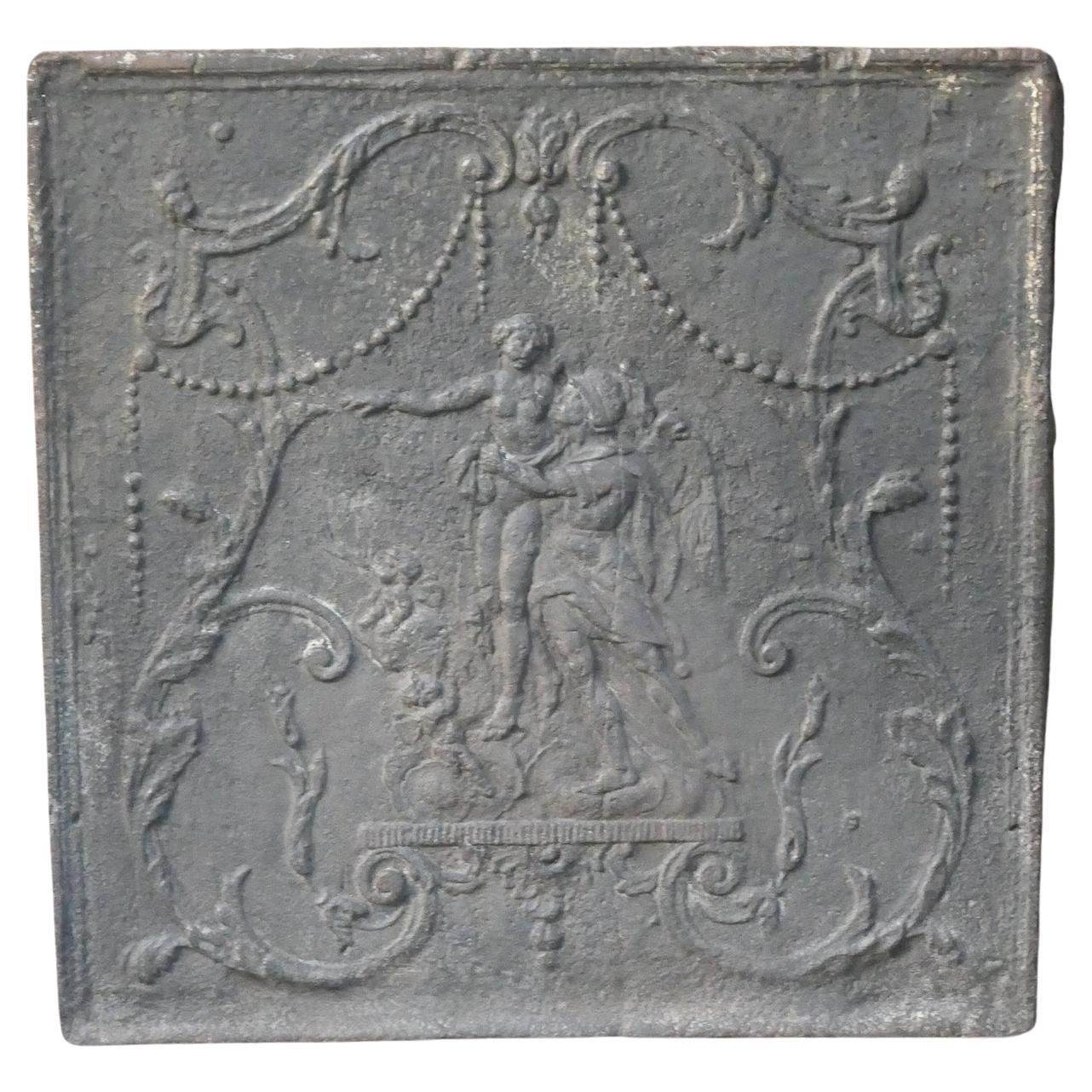 Plaque de cheminée d'époque néoclassique française, 18e-19e siècles