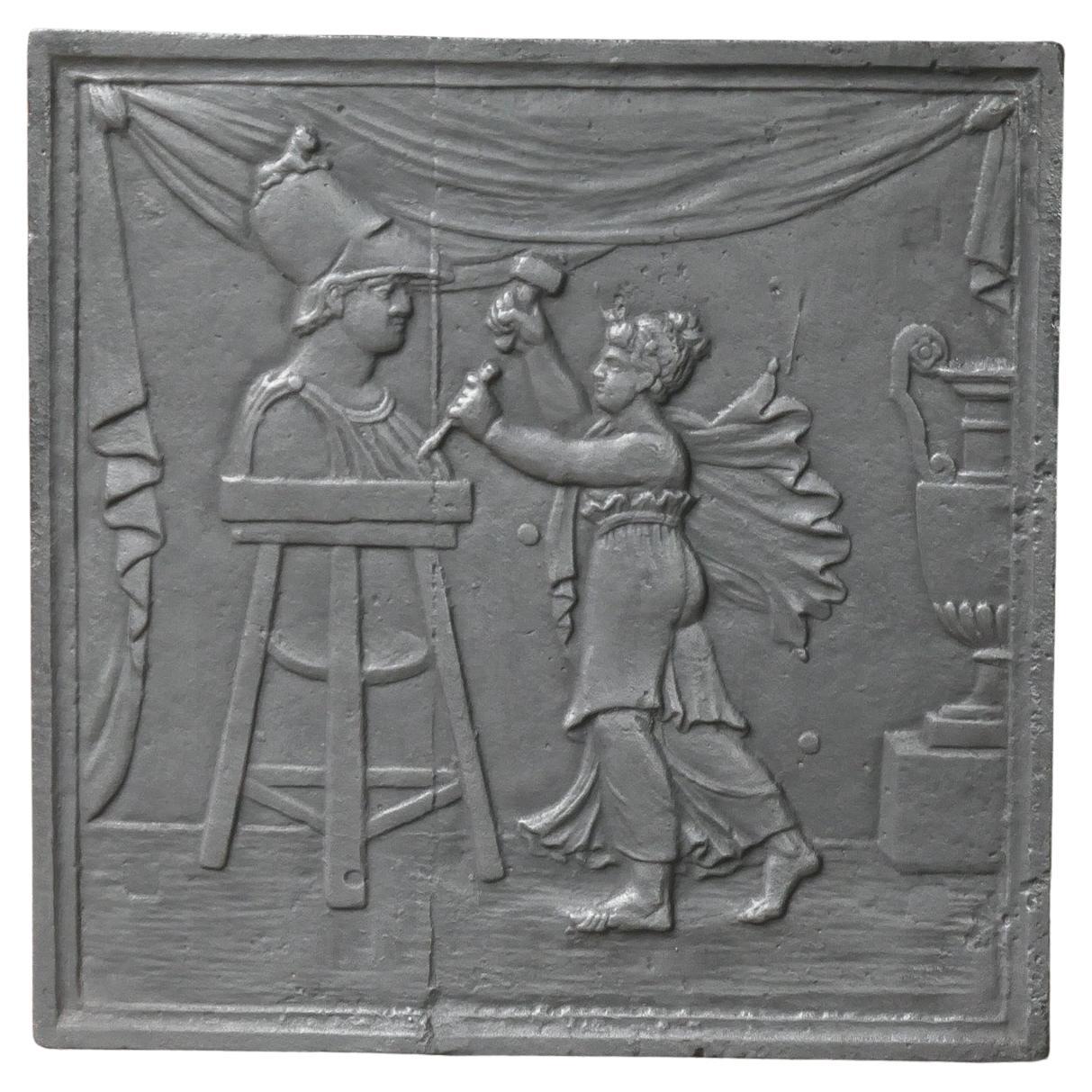 Plaque de cheminée d'époque néoclassique française, 18e-19e siècles