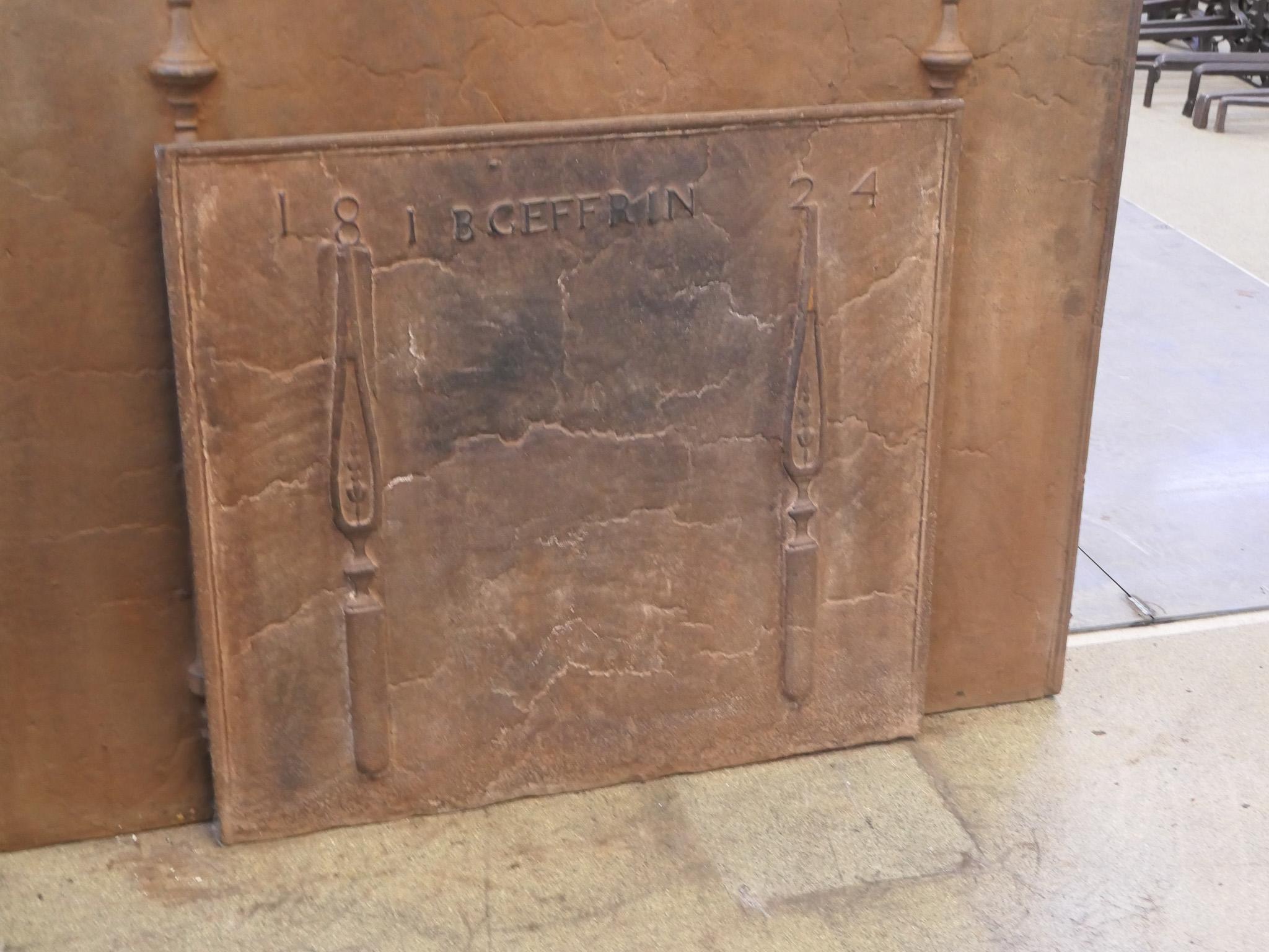 Cast French Neoclassical Period Fireback / Backsplash, 19th Century For Sale