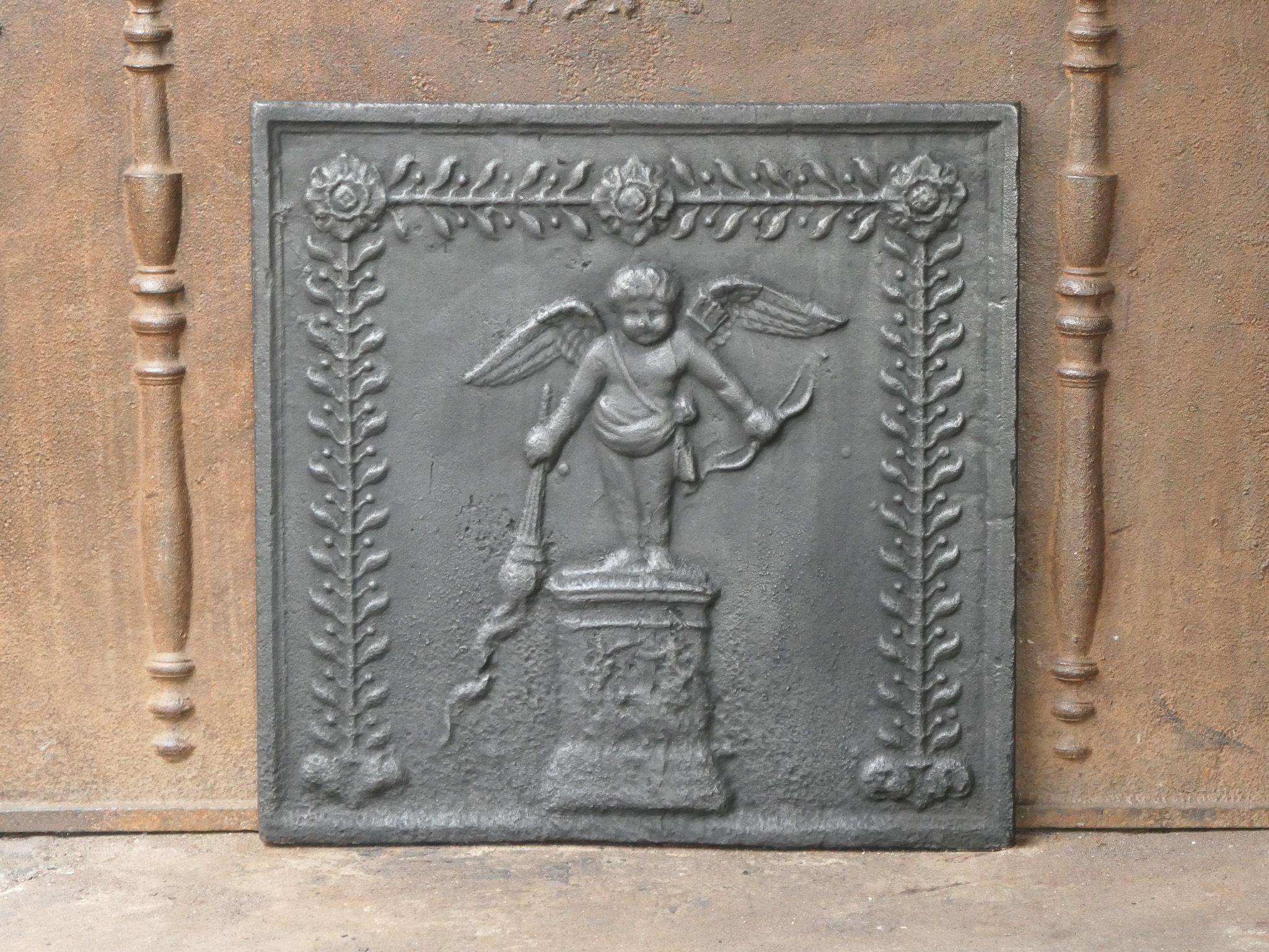 Néoclassique Plaque de cheminée / dosseret d'époque néoclassique française, début C.C.