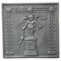 Plaque de cheminée / dosseret d'époque néoclassique française, début C.C.