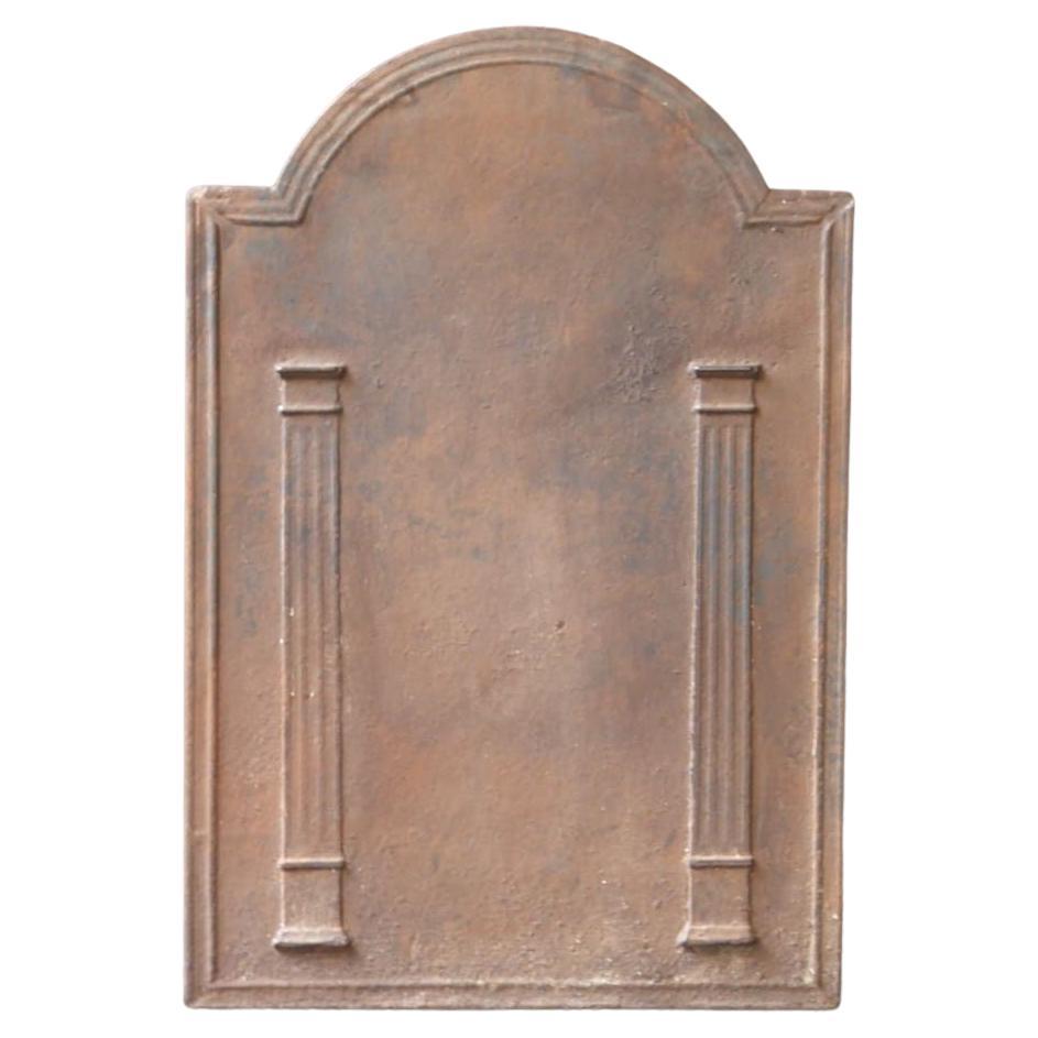 Plaque de cheminée d'époque néoclassique française, début du 19ème siècle