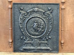 French Neoclassical period Fireback / Backsplash, late 18th - early 19 Century