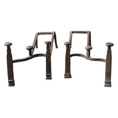 French Neoclassical Period Fireplace Log Grate, 19th Century