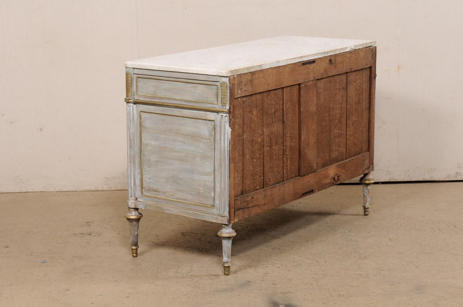 French Neoclassical Period Marble Top Chest, Early 19th C. 6