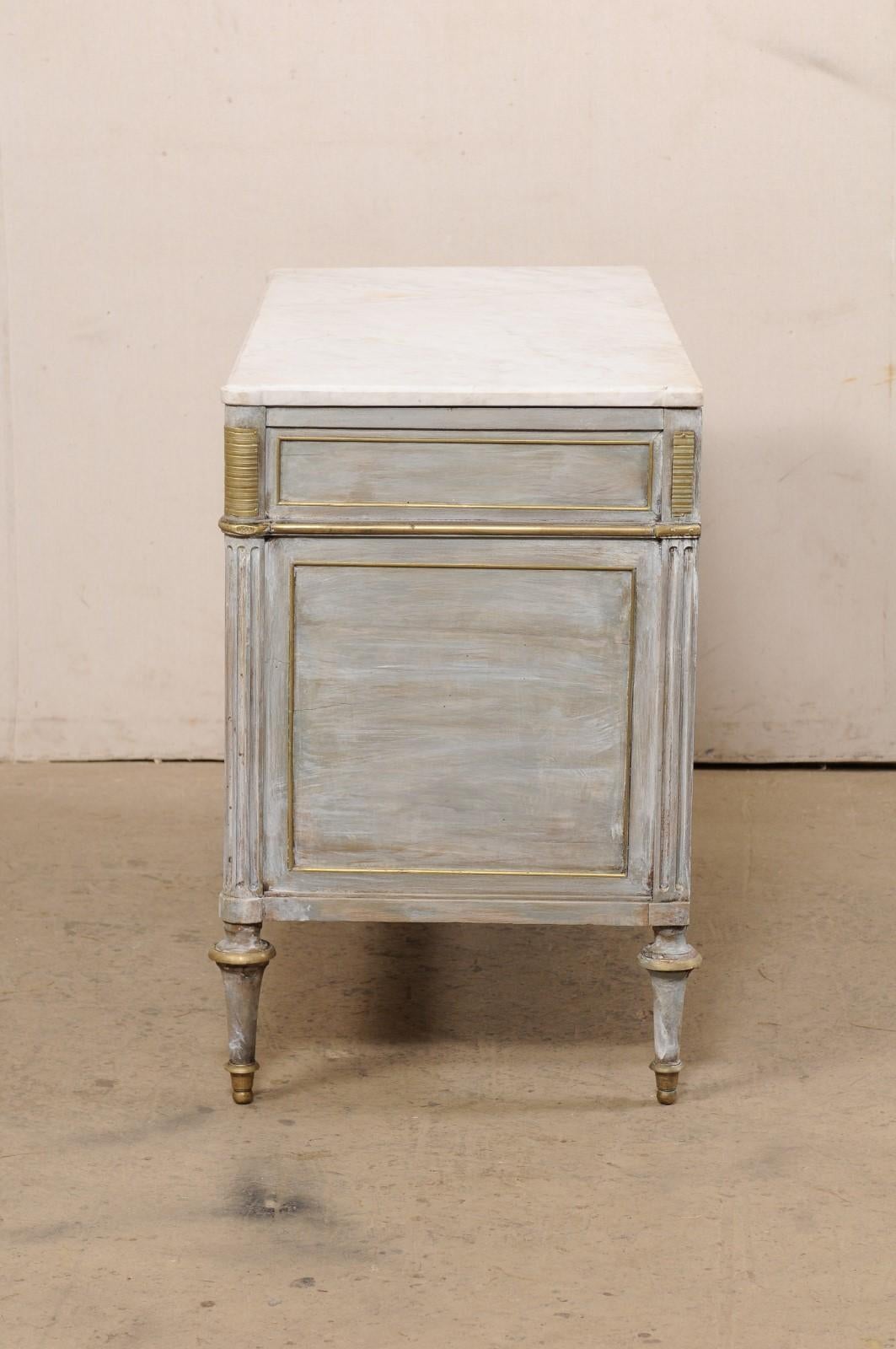 French Neoclassical Period Marble Top Chest, Early 19th C. 7