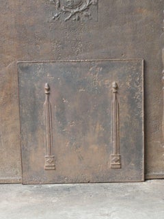 French Neoclassical Period 'Pillars of Freedom' Fireback / Backsplash