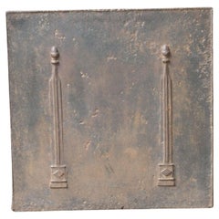 French Neoclassical Period 'Pillars of Freedom' Fireback / Backsplash