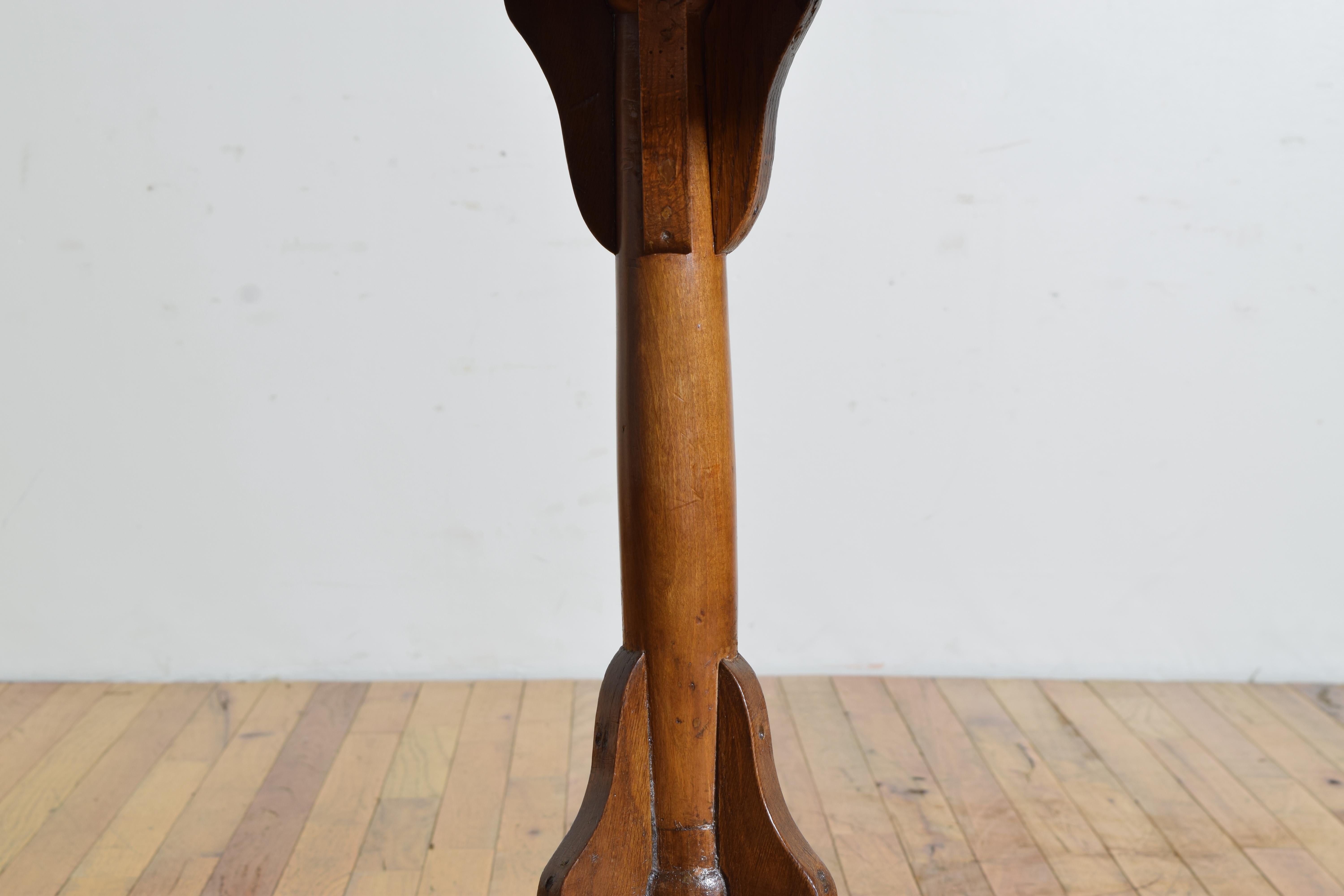 French Neoclassical Period Solid Walnut Tilt-Top Pedestal Table  For Sale 3