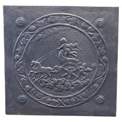 Antique French Neoclassical Period 'Sun King' Fireback / Backsplash, Early 19th Century