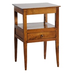 Table à 1 tiroir en noyer d'époque néoclassique française, milieu et fin du XIXe siècle