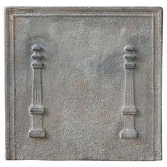 French Neoclassical 'Pillars of Freedom' Fireback / Backsplash, 18th-19th C.