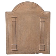 Plaque de cheminée néoclassique française Pillars of Freedom, 19ème siècle