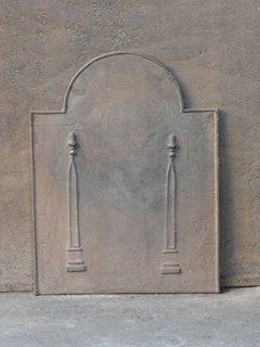 French Neoclassical 'Pillars of Freedom' Fireback / Backsplash, Early 19th Centu